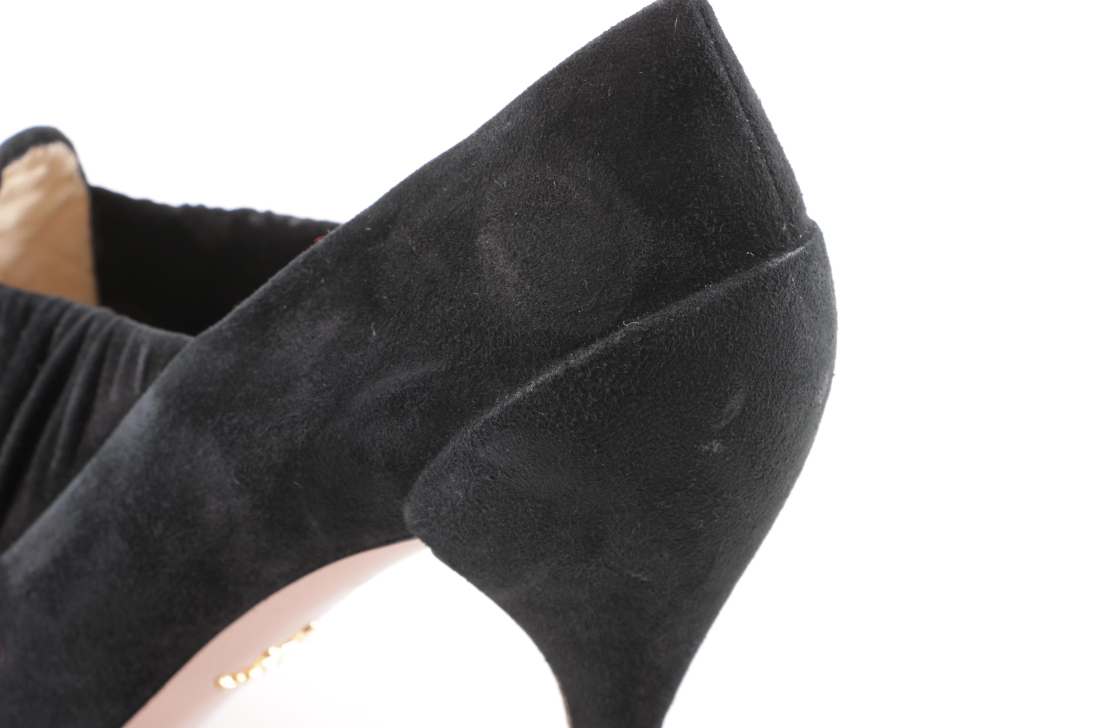 Prada Black Suede High Heels