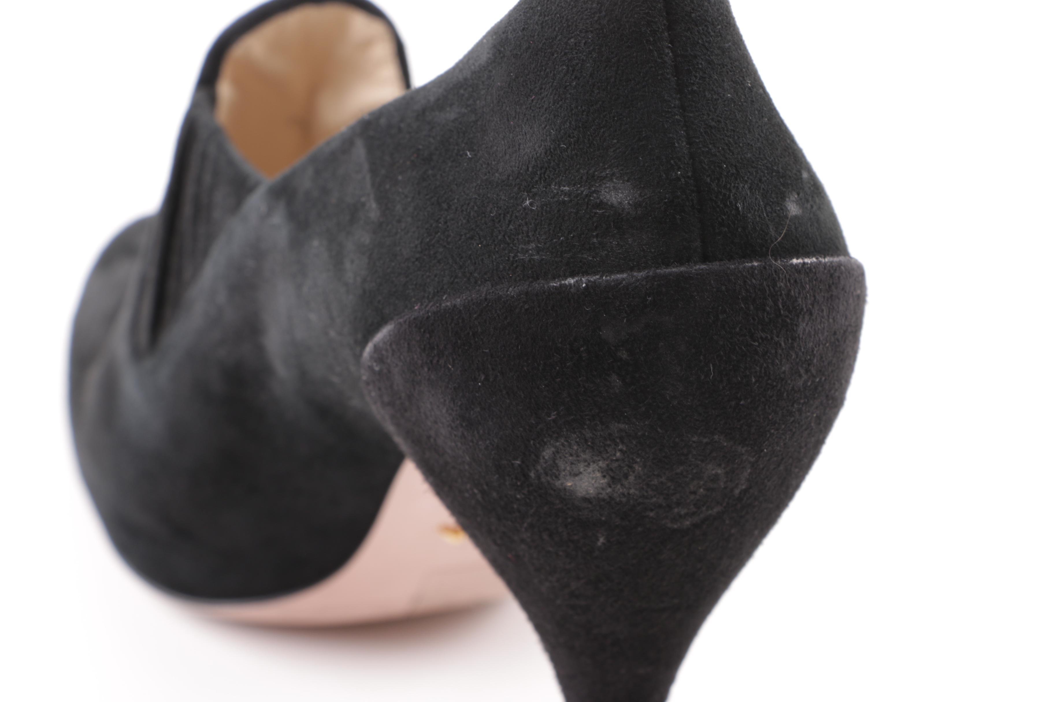 Prada Black Suede High Heels