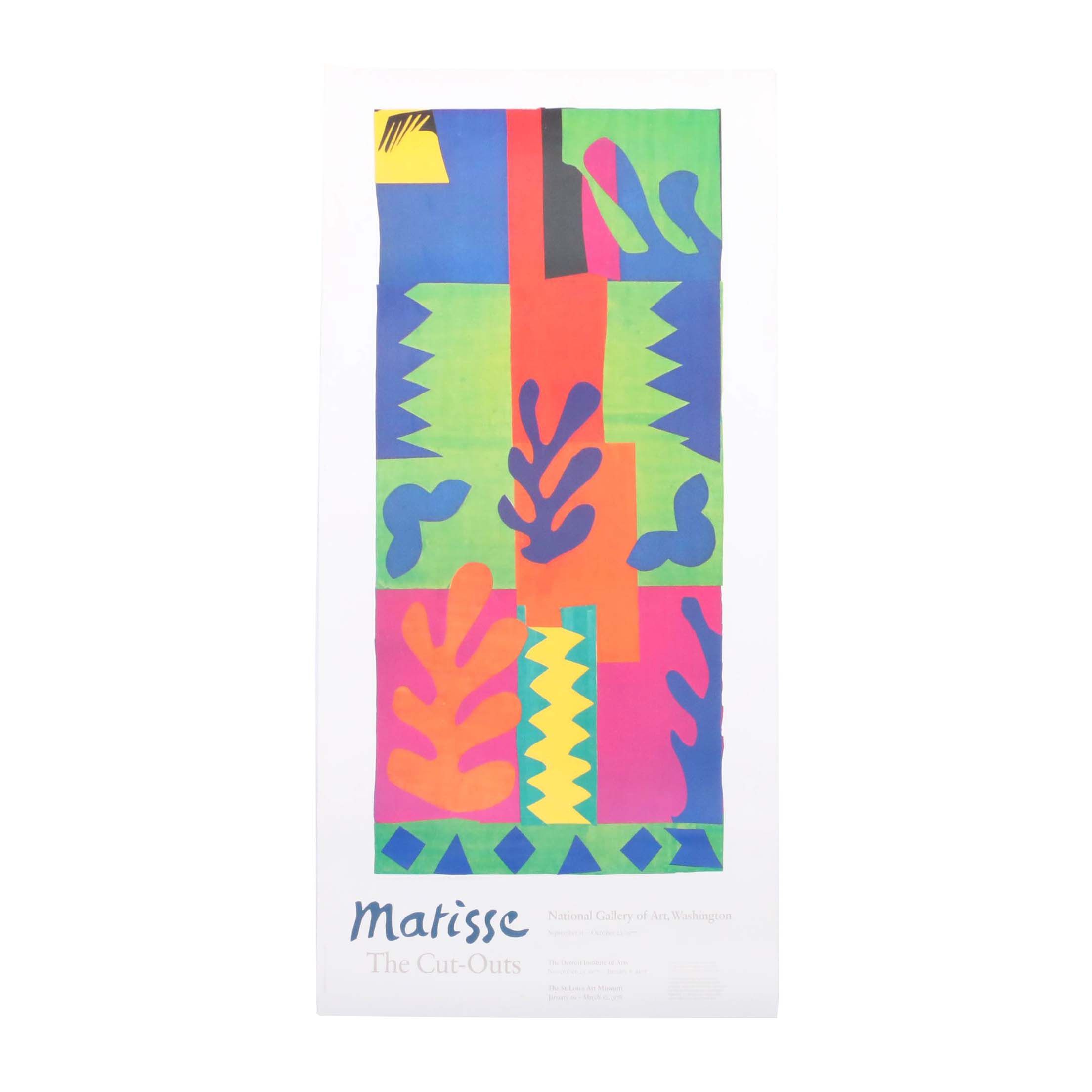 The National Gallery of Art 1977 Exhibition Poster "Matisse: The Cut-Outs"
