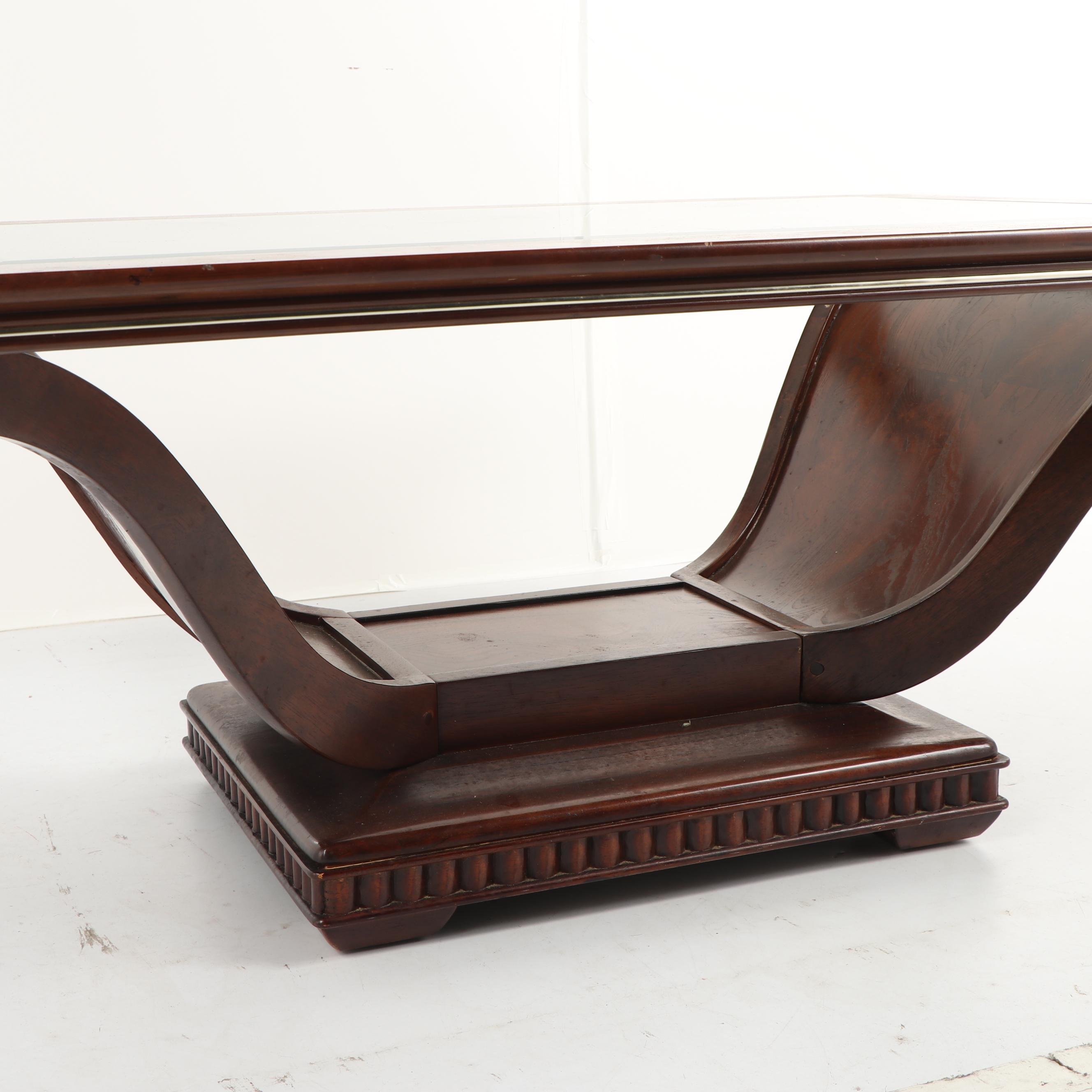 Art Deco Style U-Base Coffee Table, 20th Century