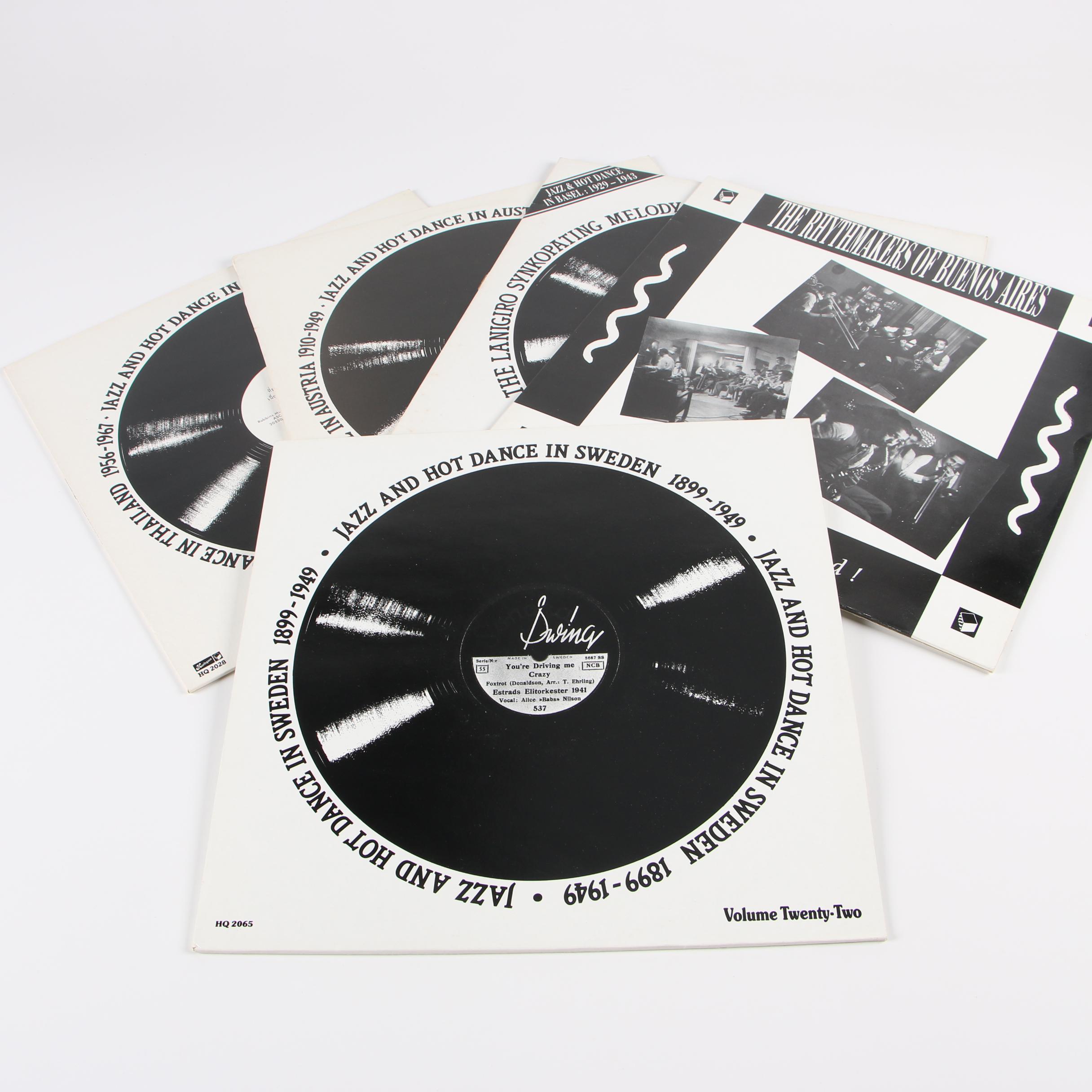 International Jazz Vinyl Records including "The Rhythmakers of Buenos Aires"