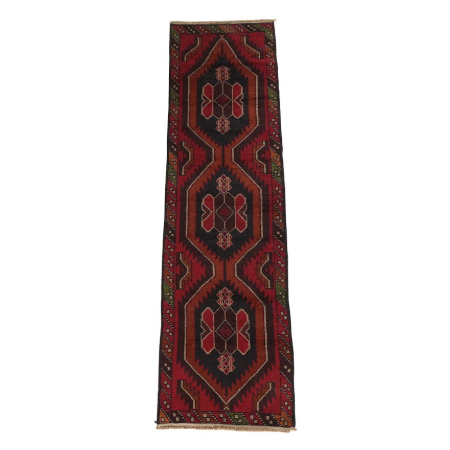 Hand-Knotted Pakistani Baluch Wool Runner