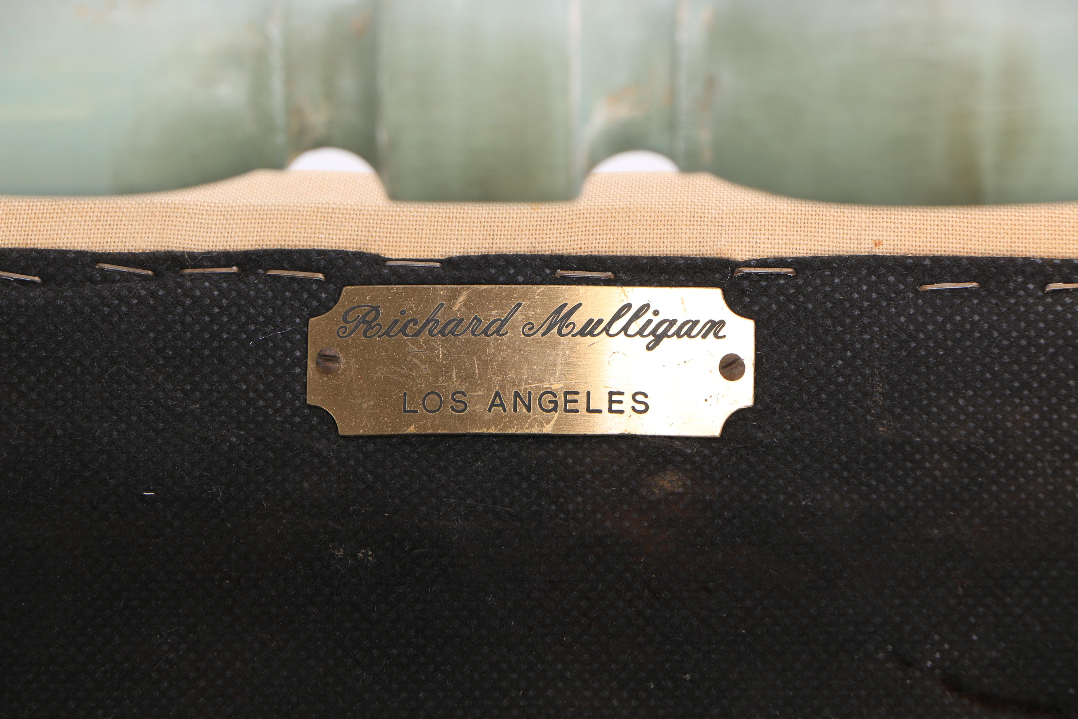 Richard Mulligan Upholstered Wooden Dining Chairs, Late 20th Century