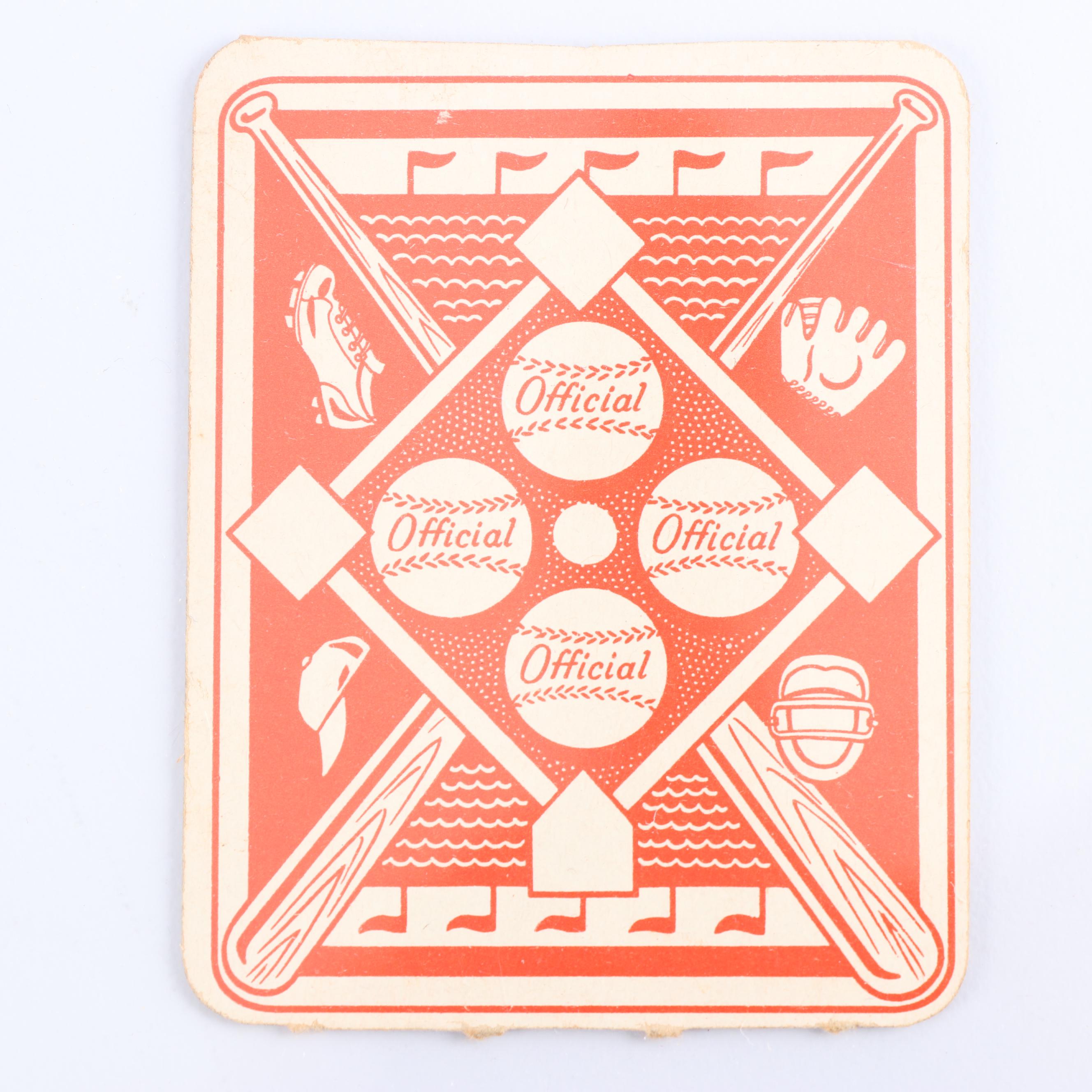 1951 Topps Red Back Baseball Cards