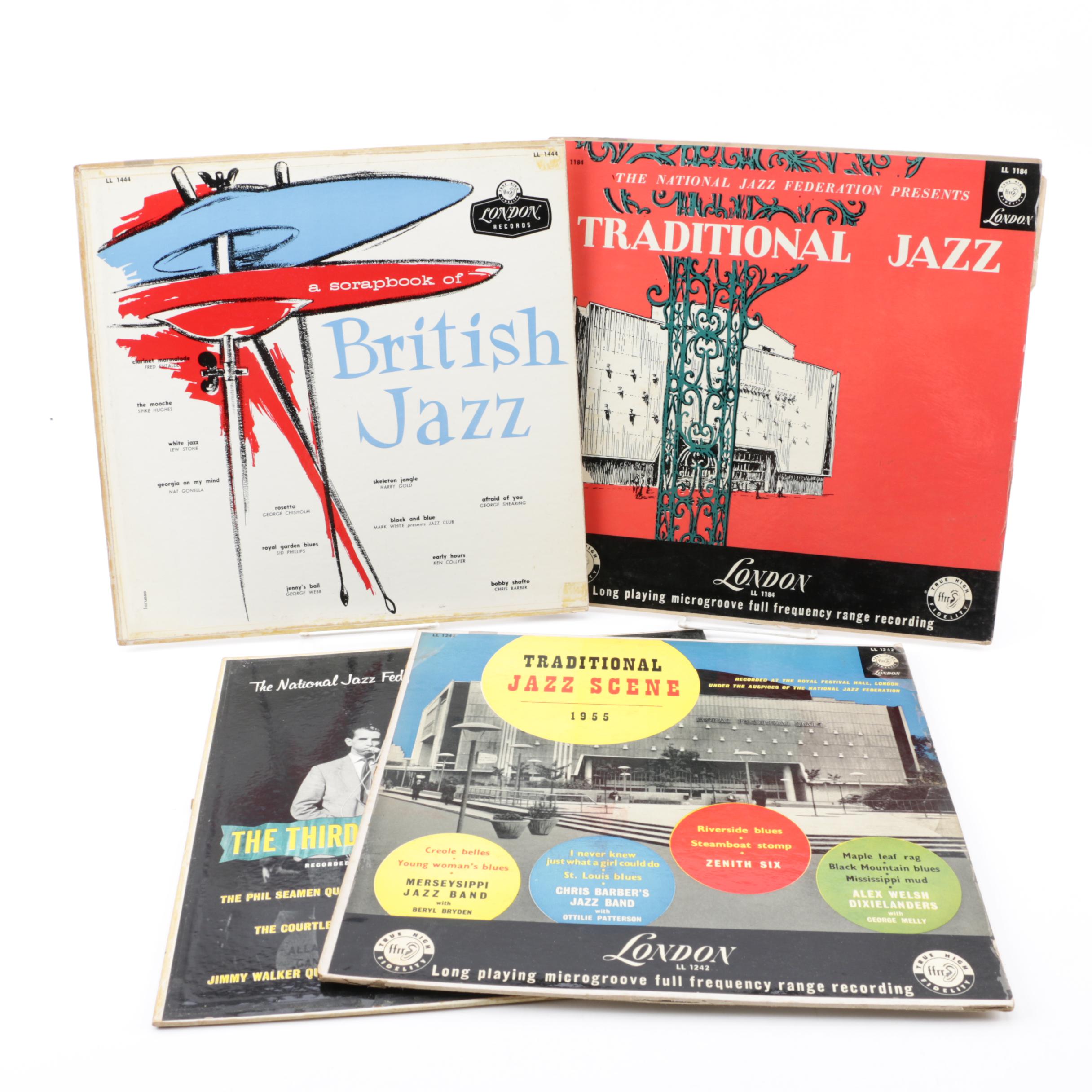 British Jazz Vinyl Records including "A Scrapbook of British Jazz"