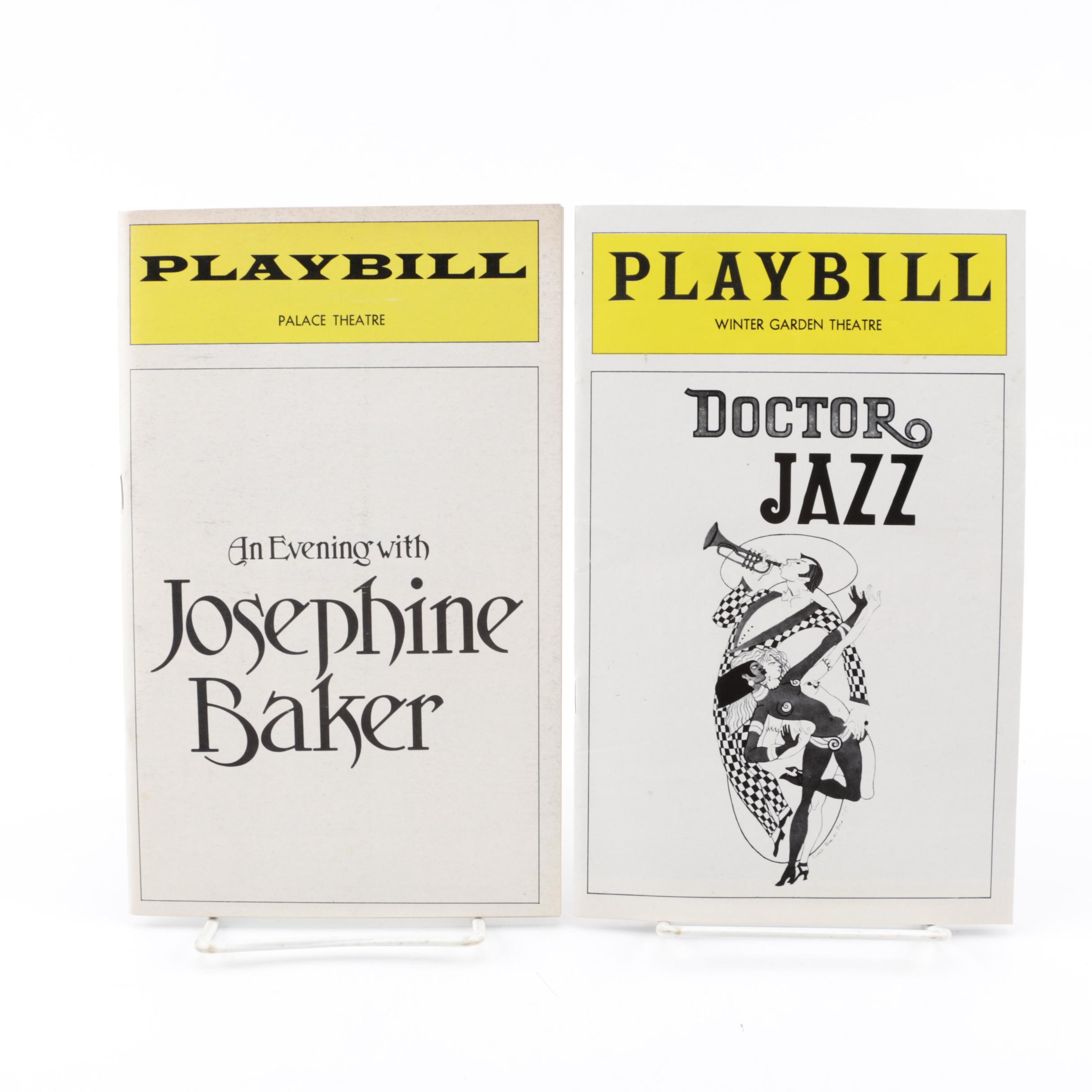 1975 "Doctor Jazz" and 1973 "An Evening with Josephine Baker" Programs