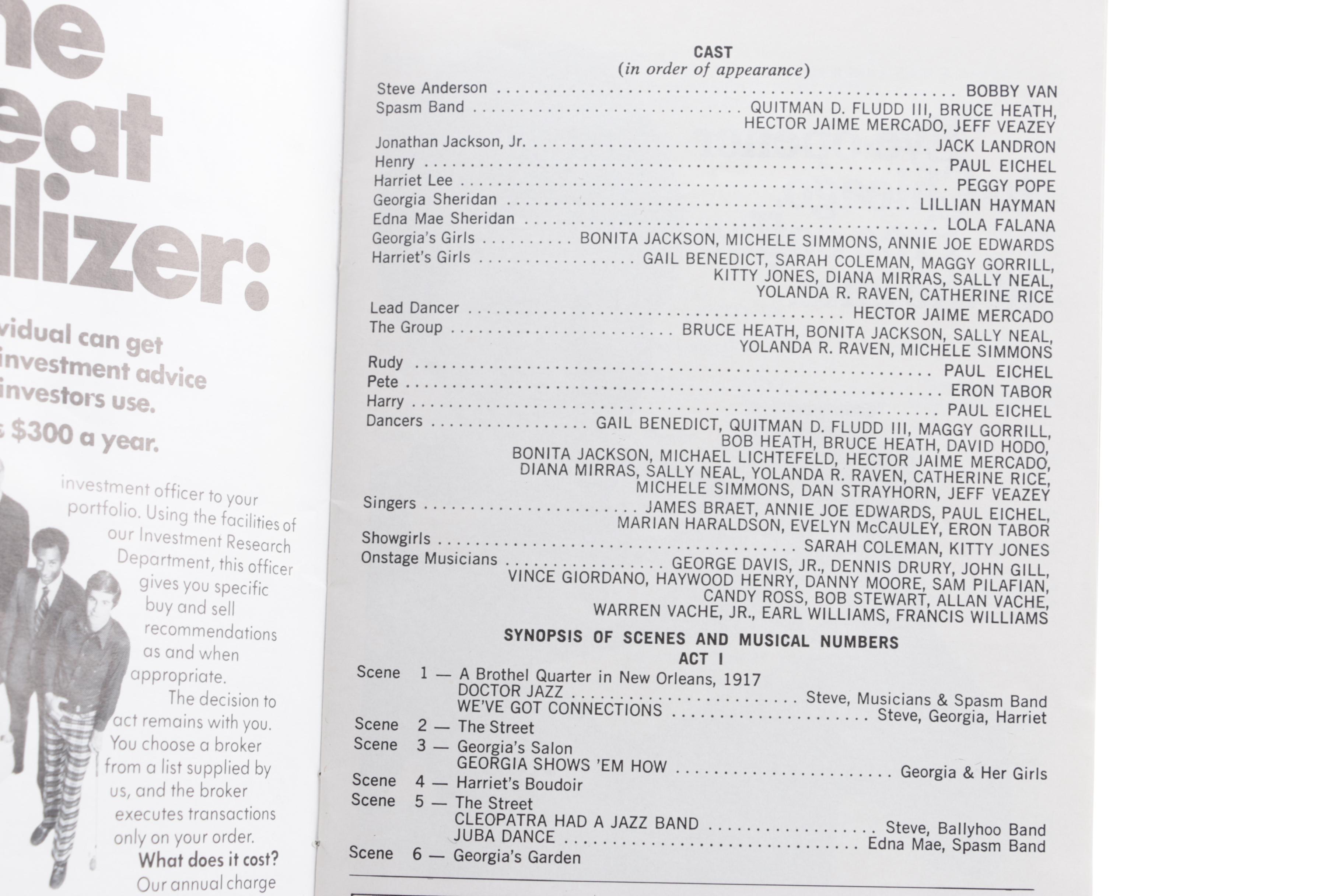 1975 "Doctor Jazz" and 1973 "An Evening with Josephine Baker" Programs