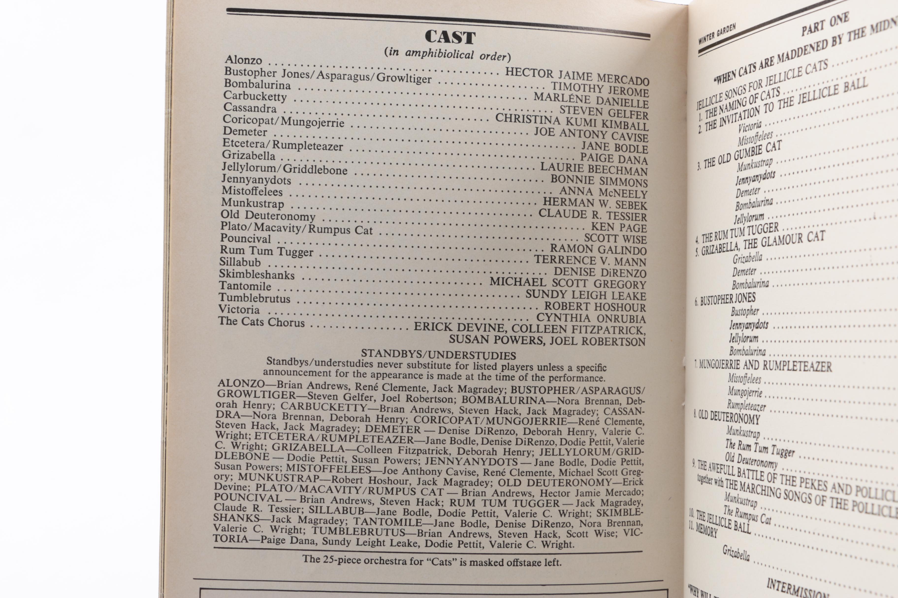 1984 "Cats" Playbill
