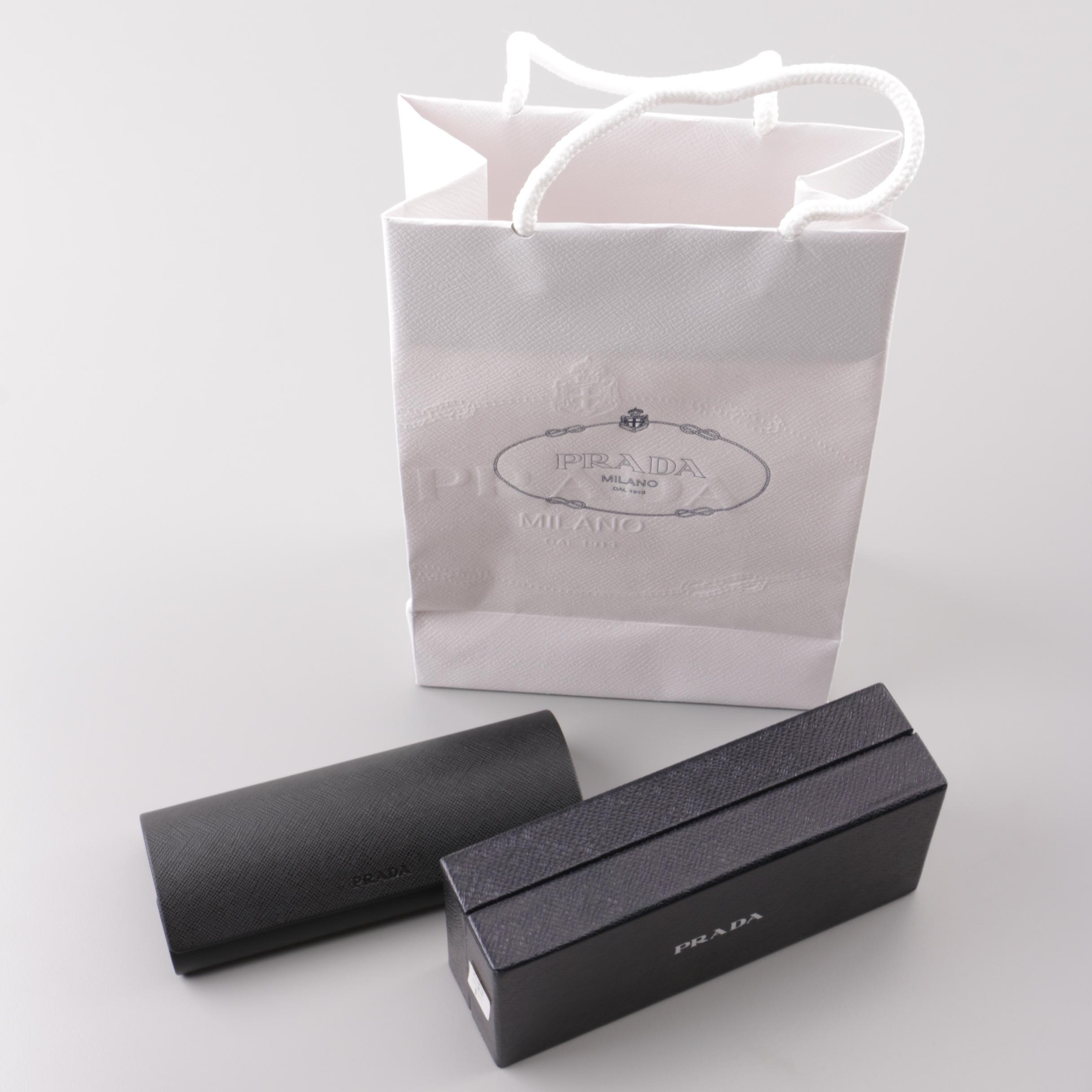 Prada Pink Semi-Rimless Eyeglasses