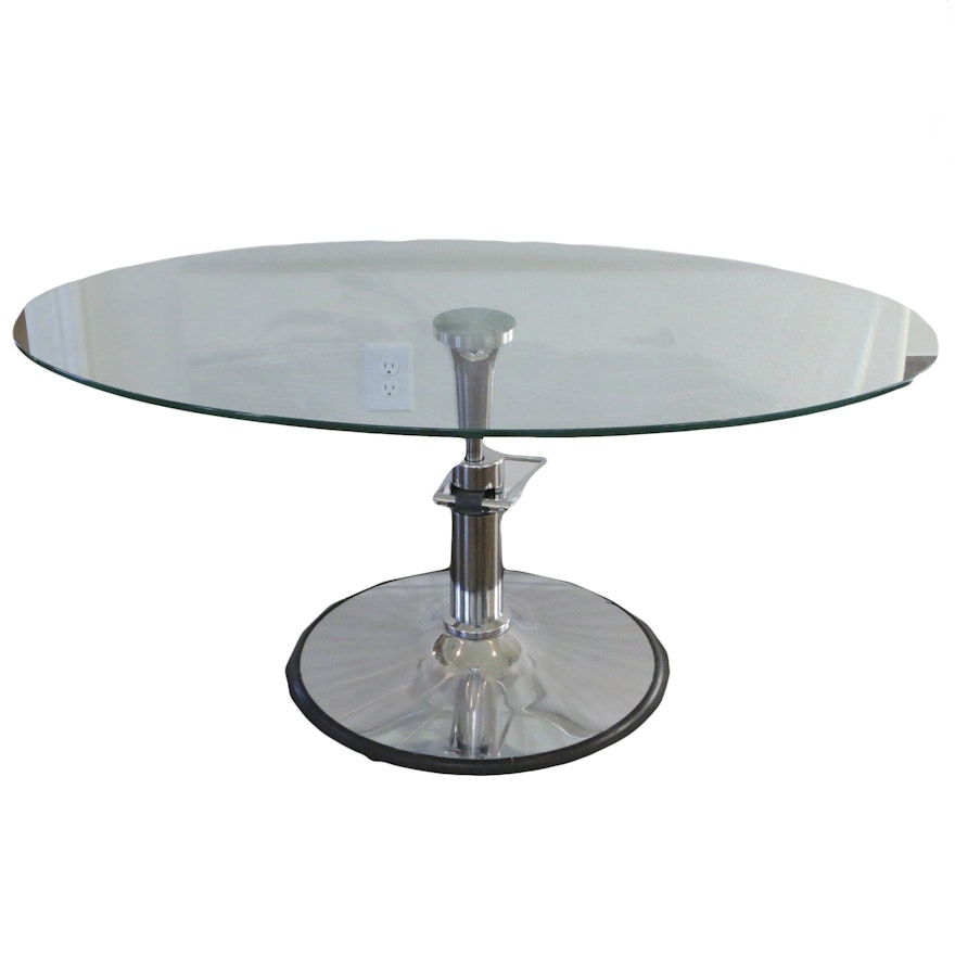 Hydra Design Glass Top Adjustable Coffee Table