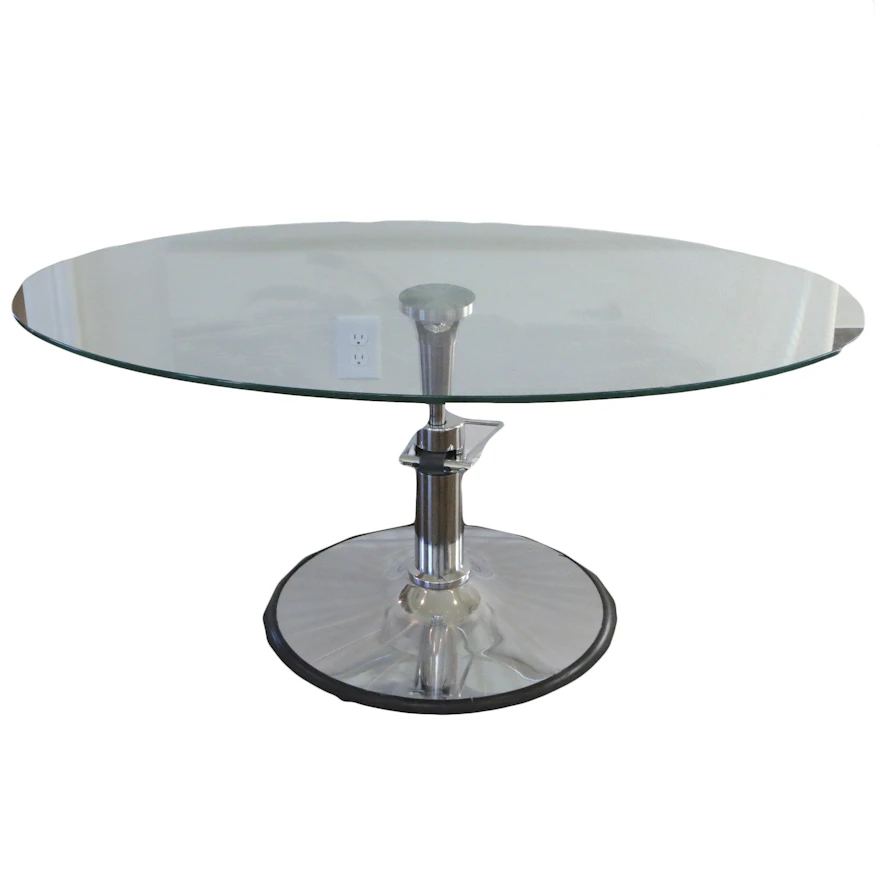 Hydra Design Glass Top Adjustable Coffee Table | EBTH
