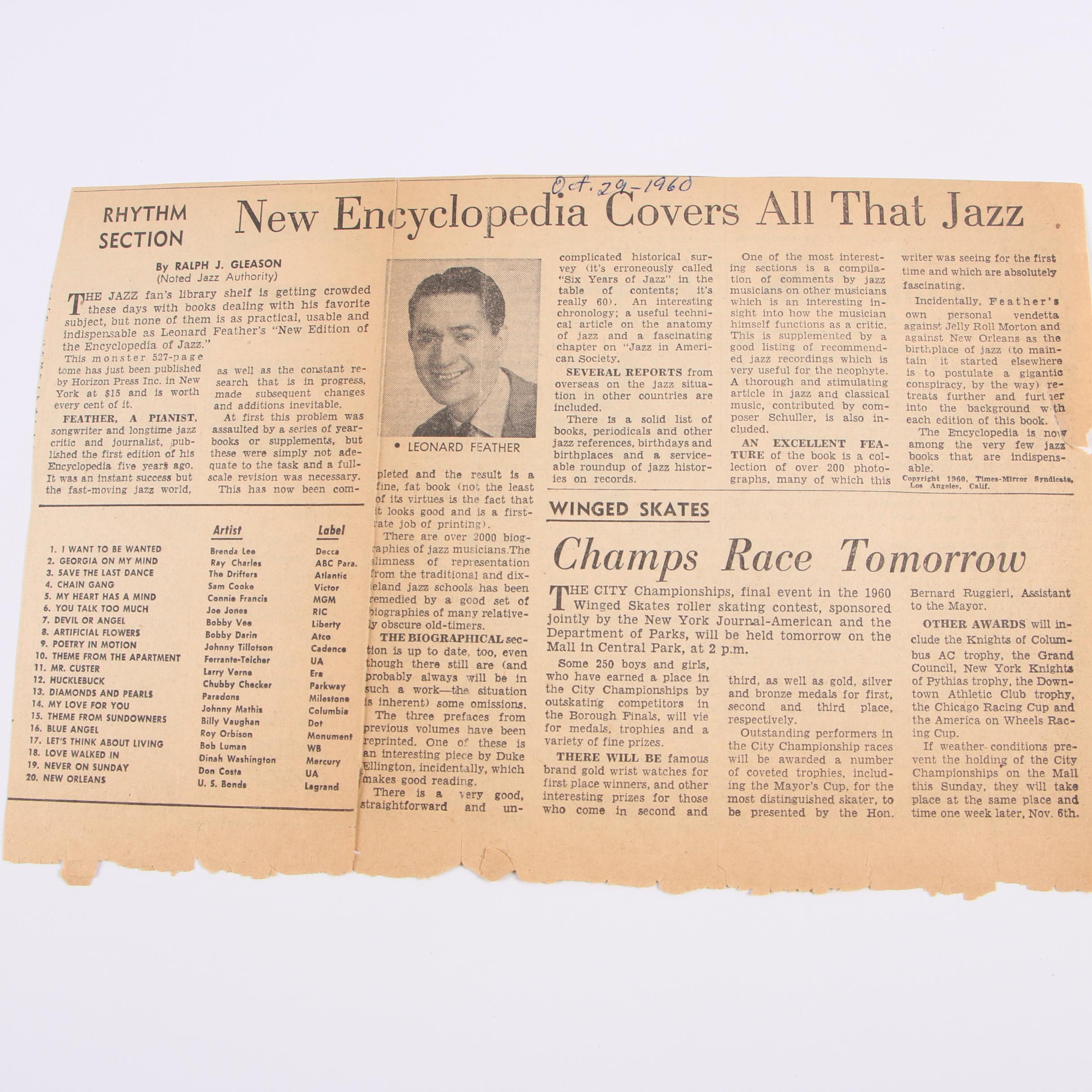 Ex-Libris Jack Bradley 1955 "The Encyclopedia of Jazz" by Leonard Feather