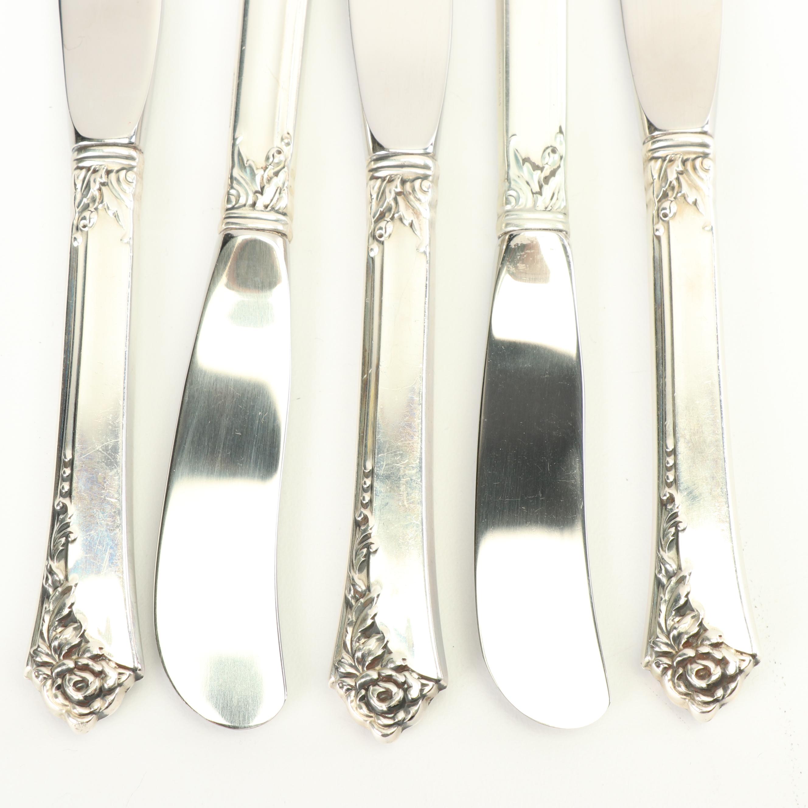 Oneida Heirloom "Damask Rose" Sterling Silver Flatware Set with Chest