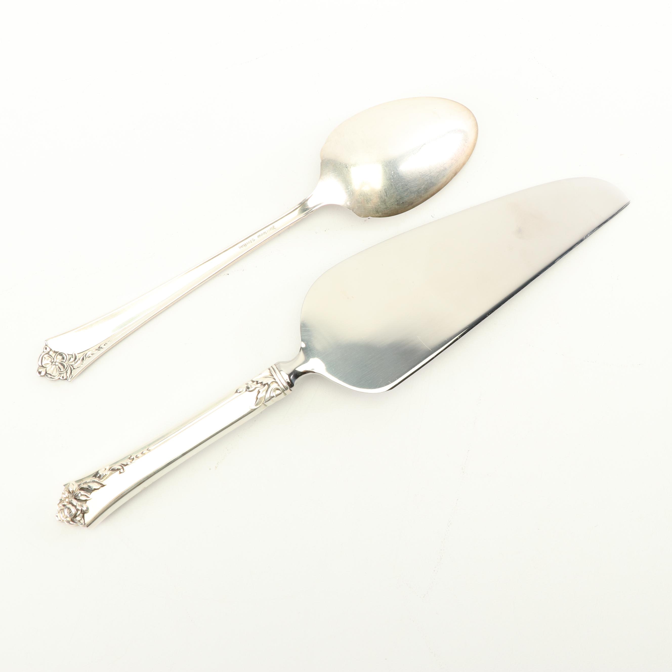 Oneida Heirloom "Damask Rose" Sterling Silver Flatware Set with Chest