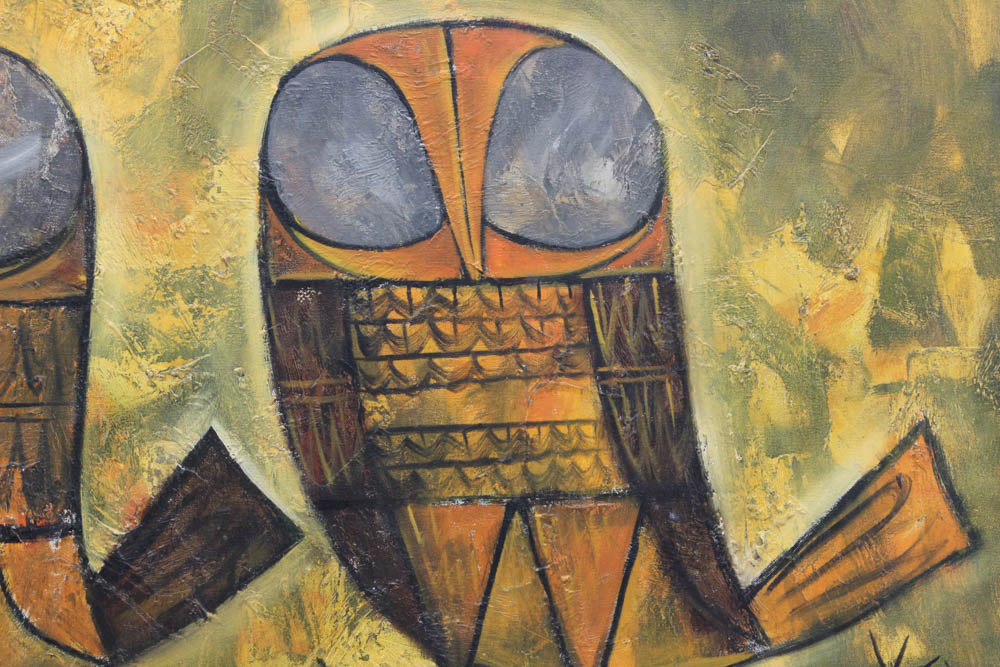 Guillermo Nunez Oil Painting of Owls