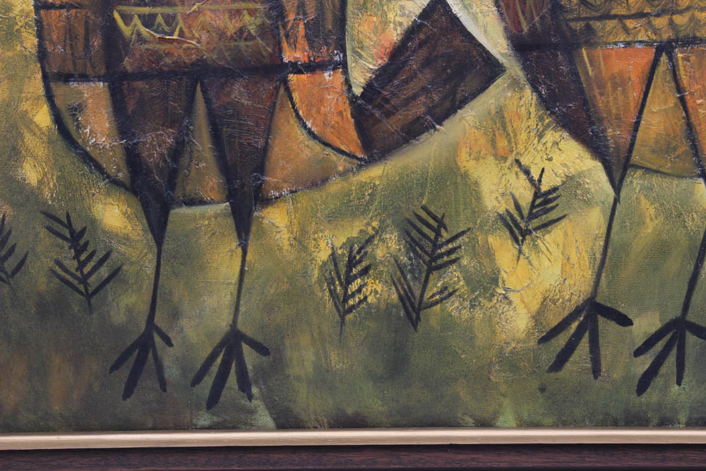 Guillermo Nunez Oil Painting of Owls