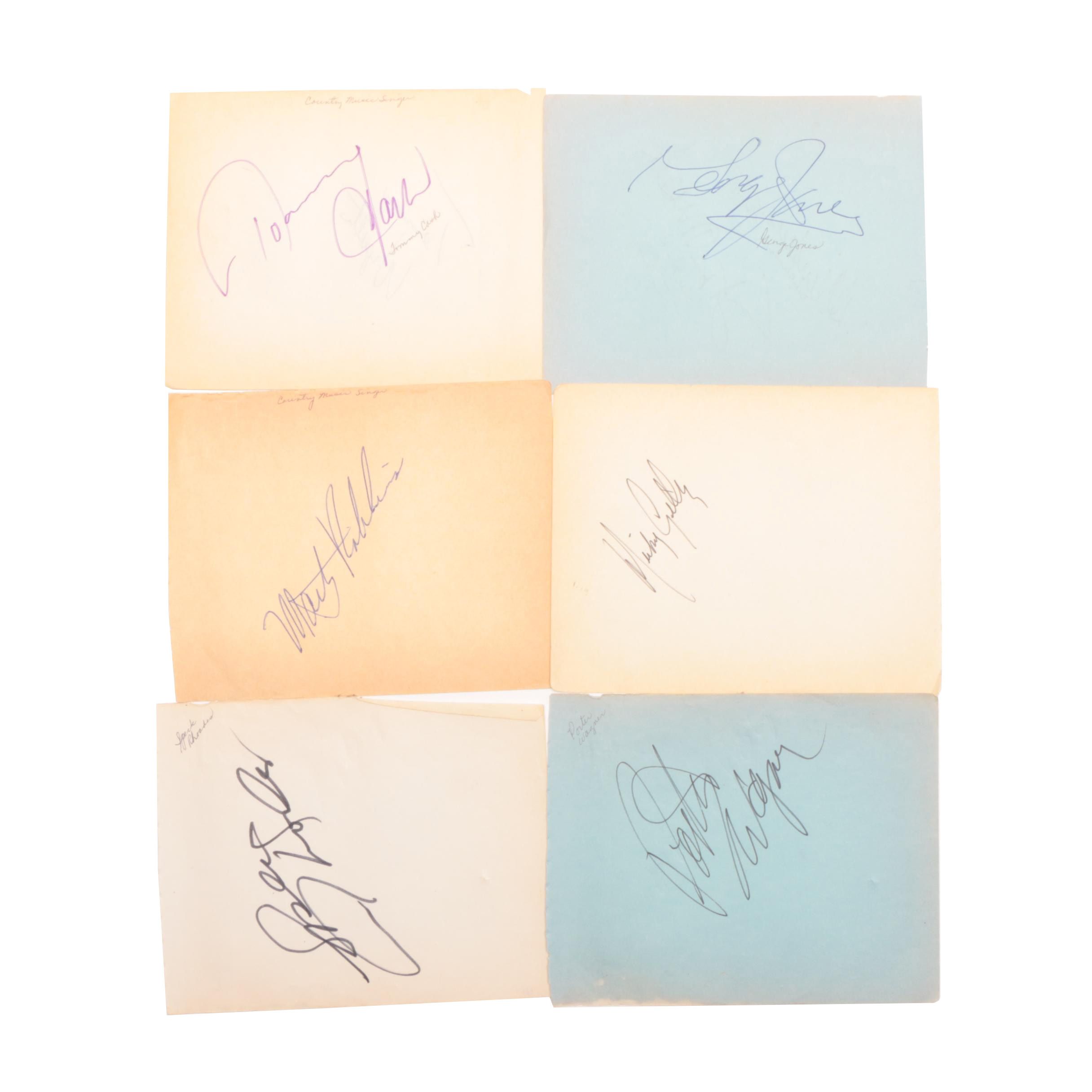Classic Country Singers Cut Signatures