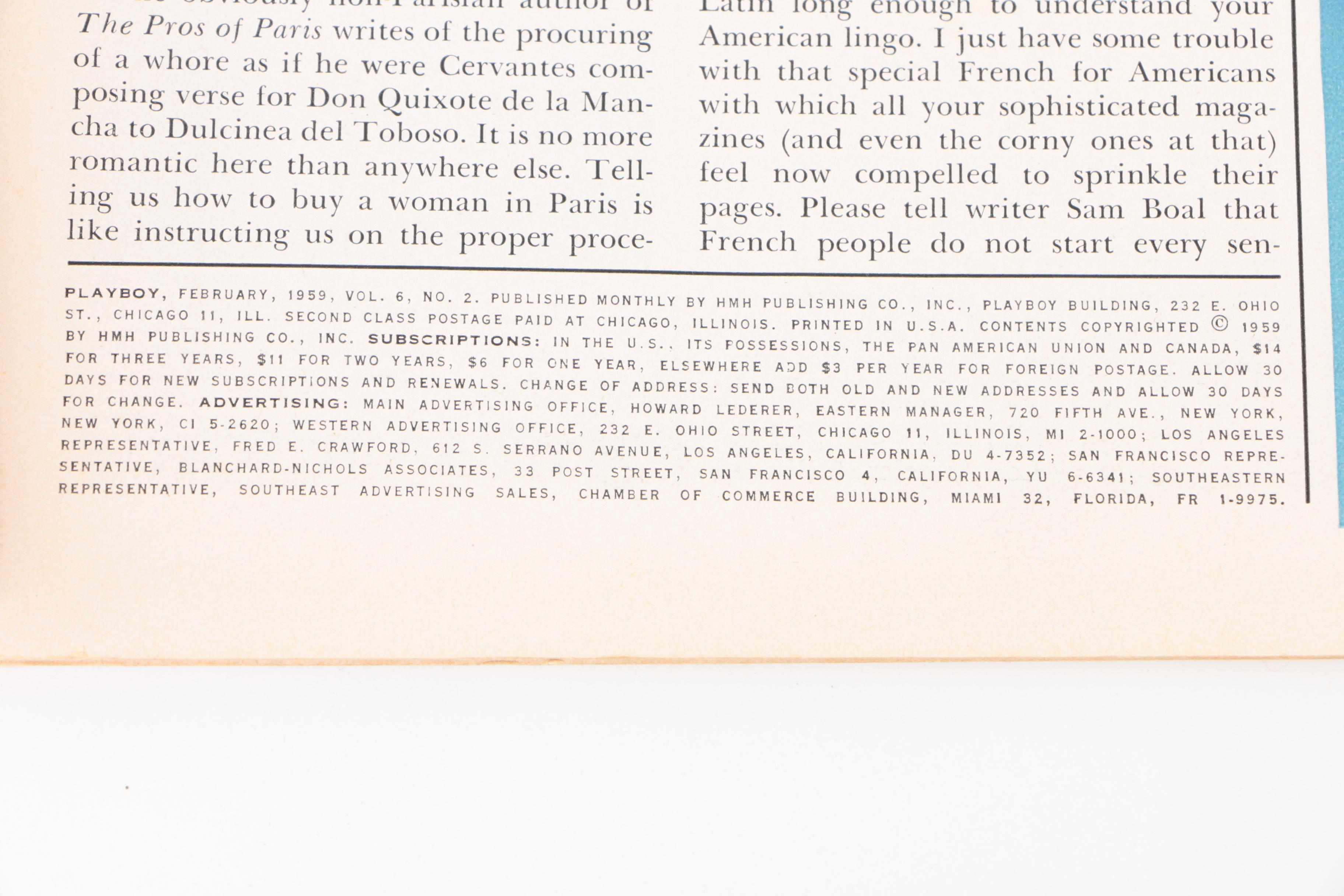 Ex-Libris Jack Bradley 1959 "Playboy" with Jazz All Stars Feature