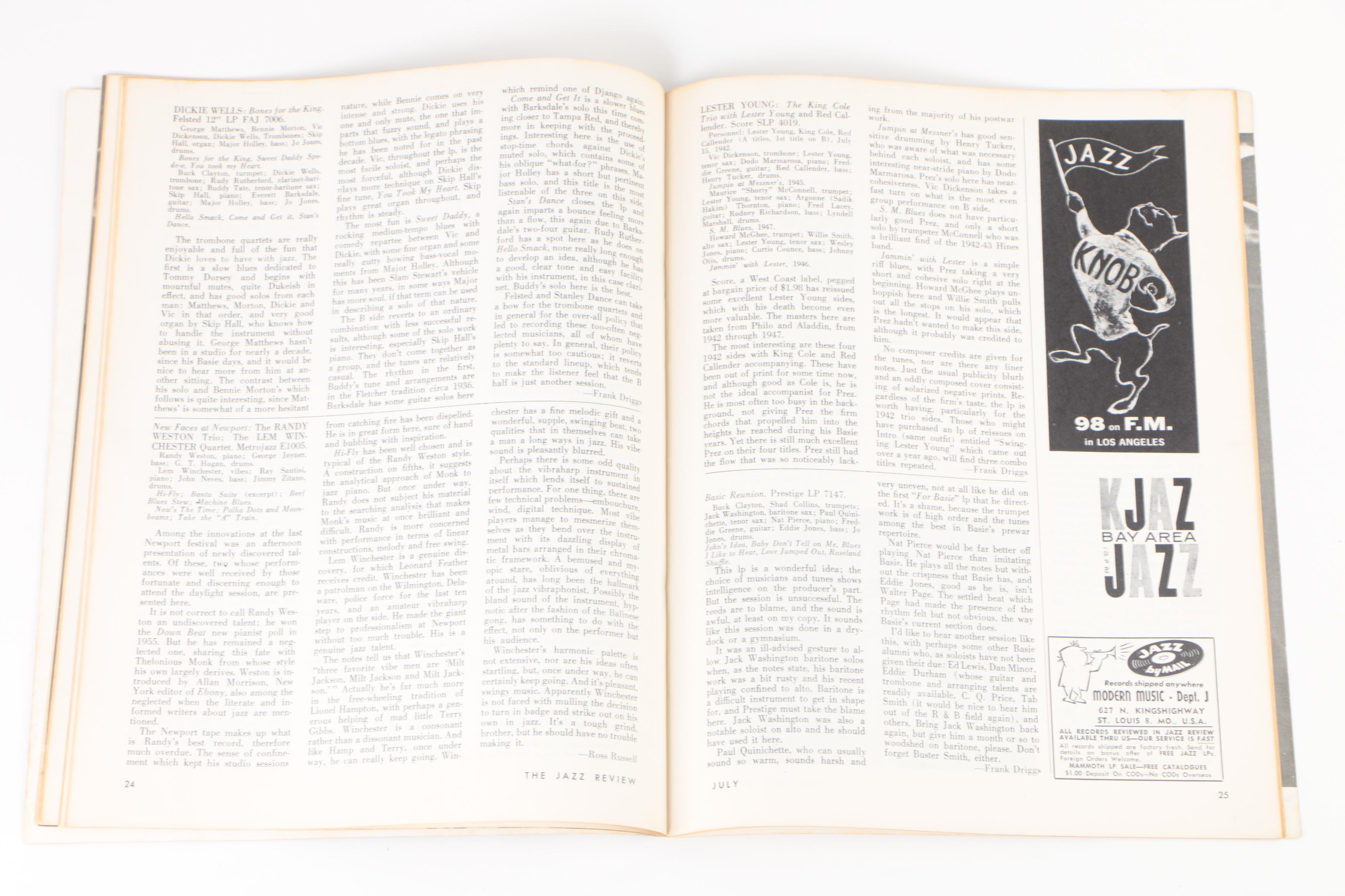 Ex-Libris Jack Bradley 1950s "The Jazz Review"