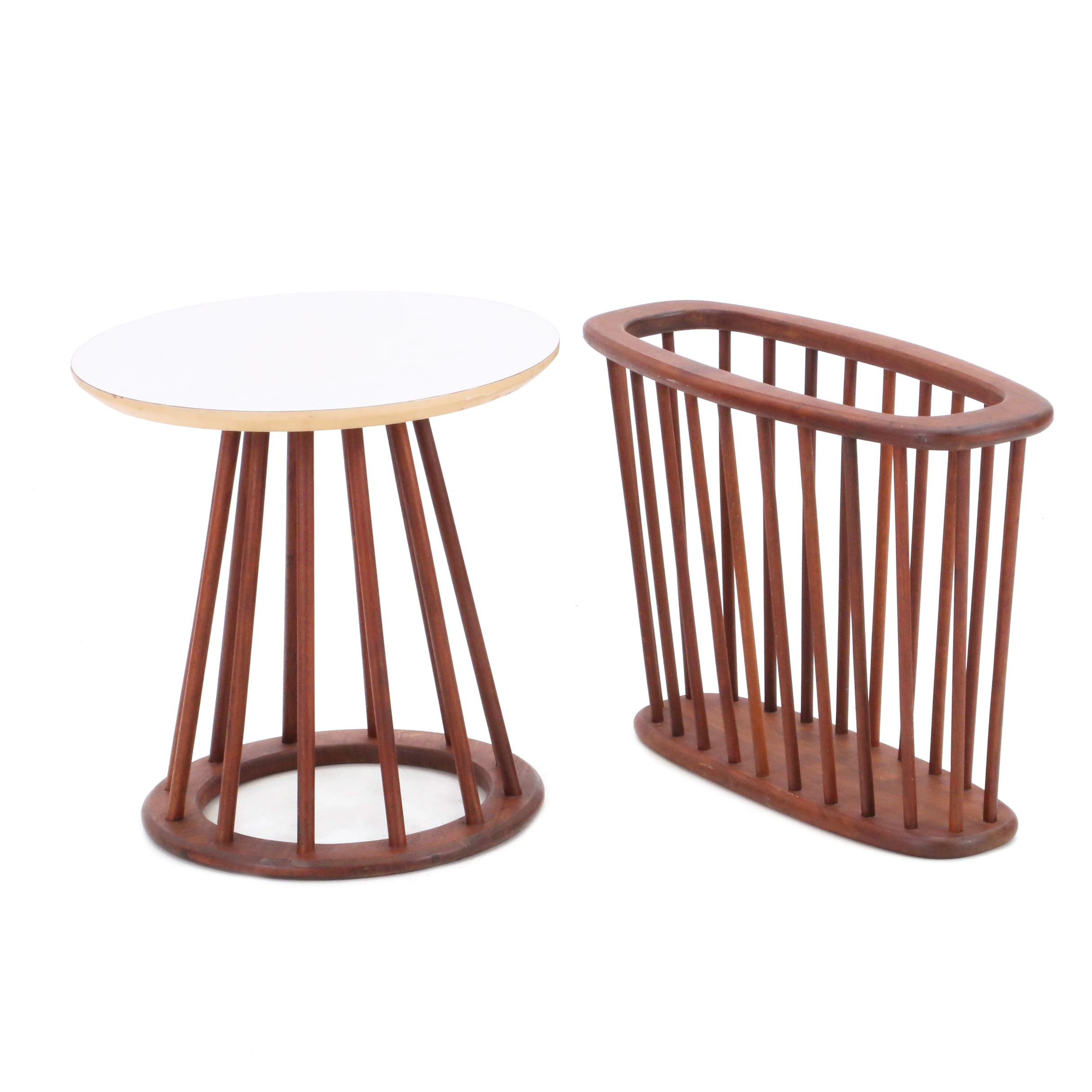 Modern Accent Table and Magazine Rack