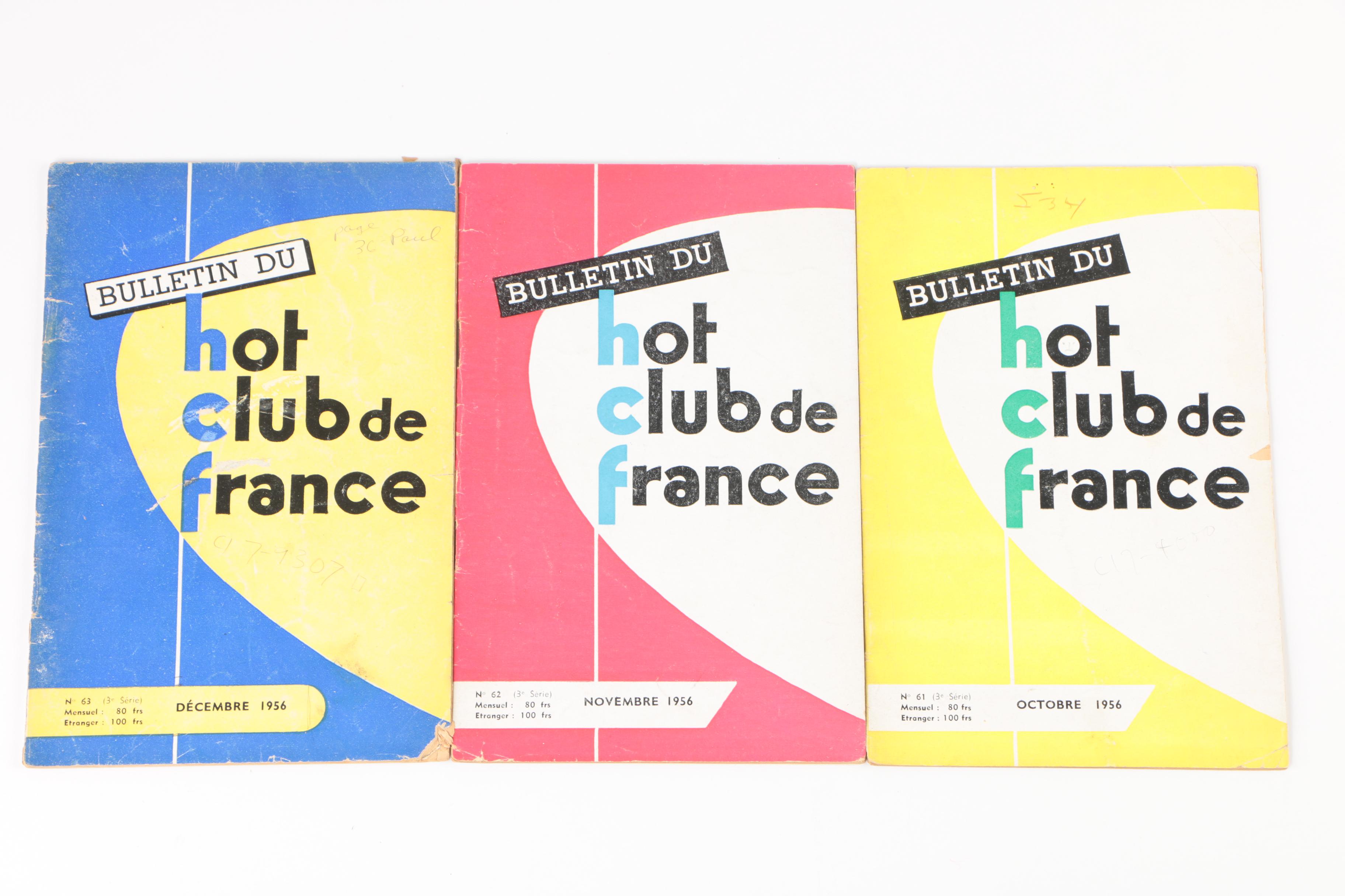 Ex-Libris Jack Bradley 1950s "Bulletin du Hot Club de France" Jazz Magazines