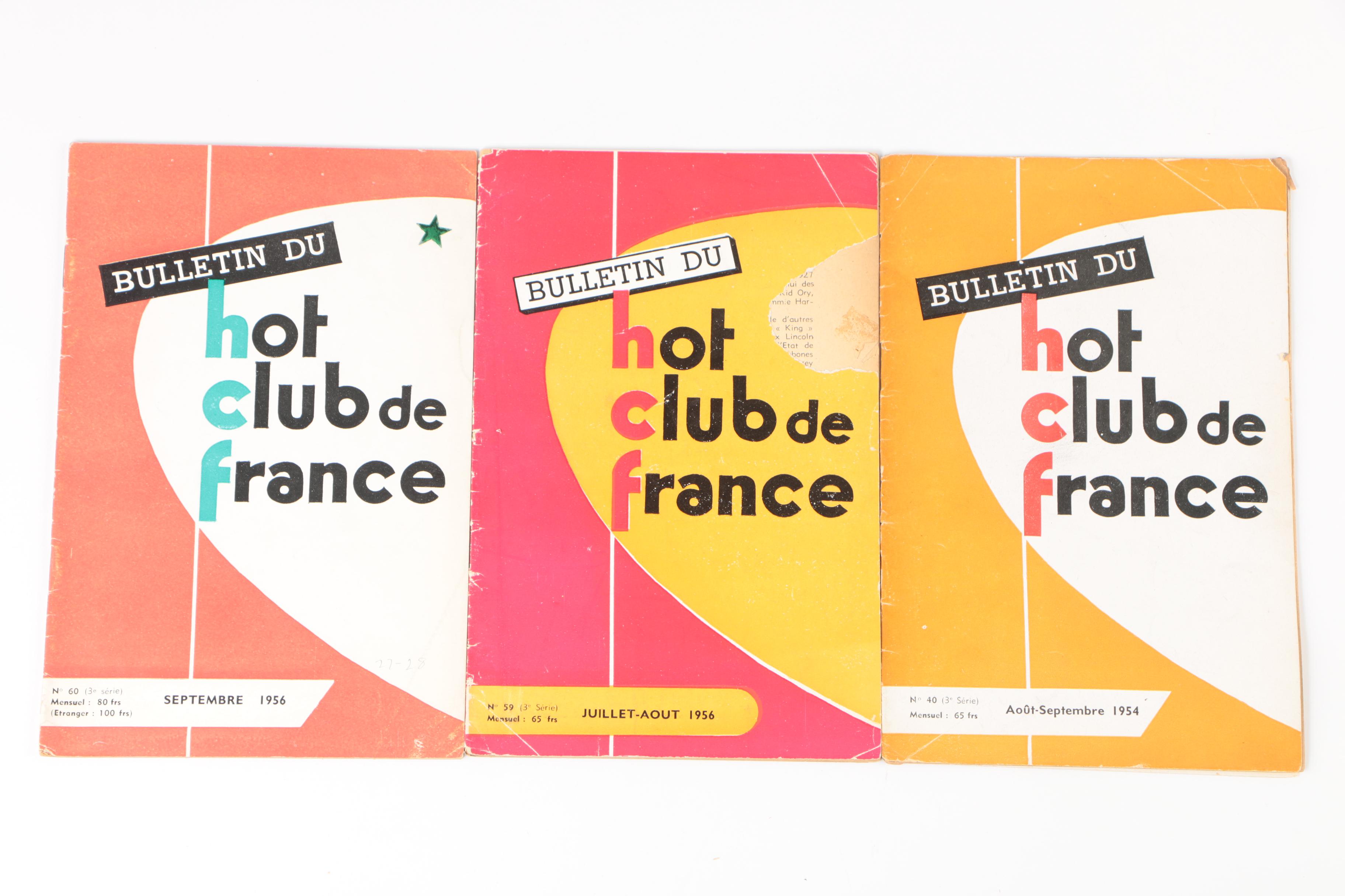 Ex-Libris Jack Bradley 1950s "Bulletin du Hot Club de France" Jazz Magazines