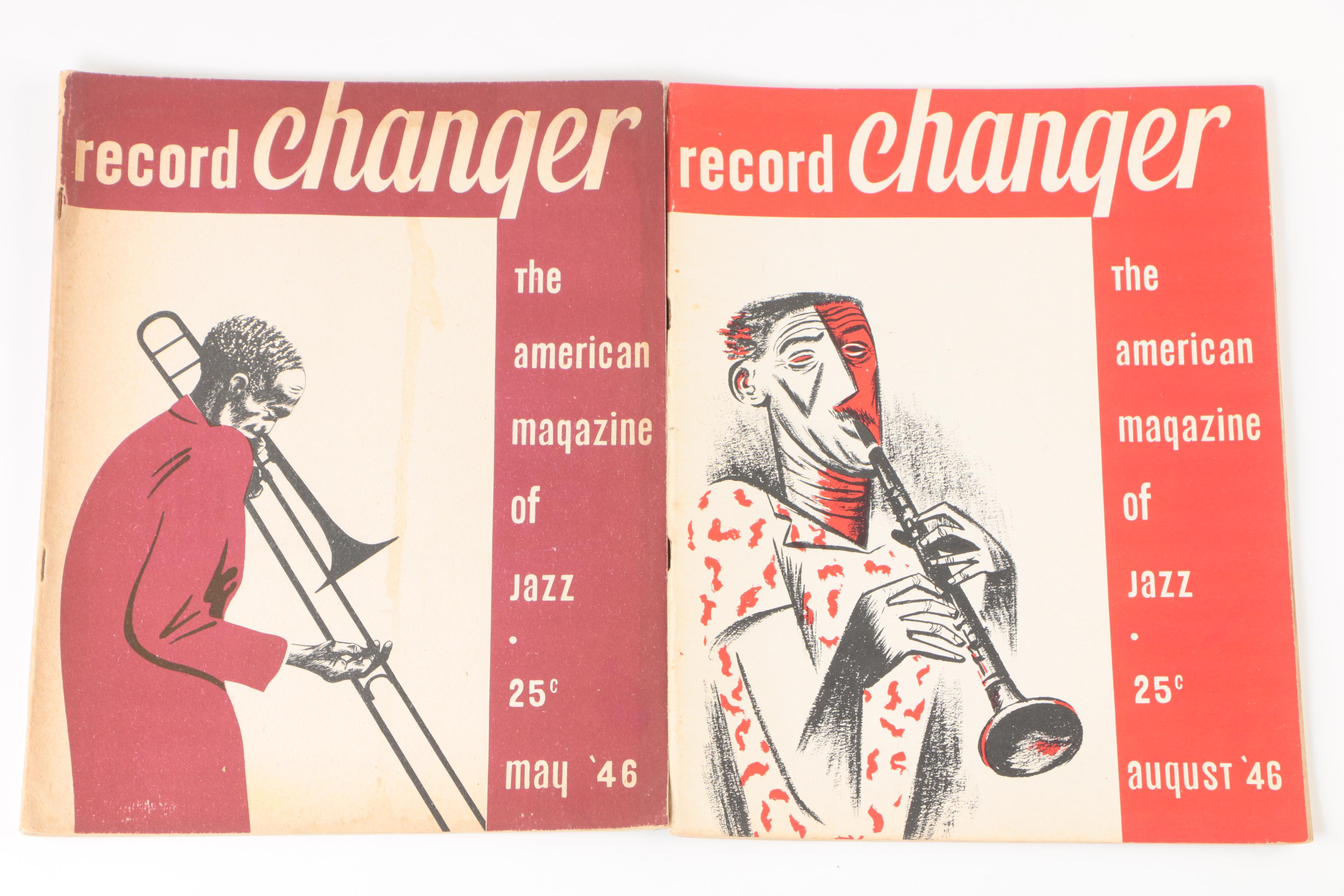 Ex-Libiris Jack Bradley 1946 "Record Changer" Jazz Music Magazines