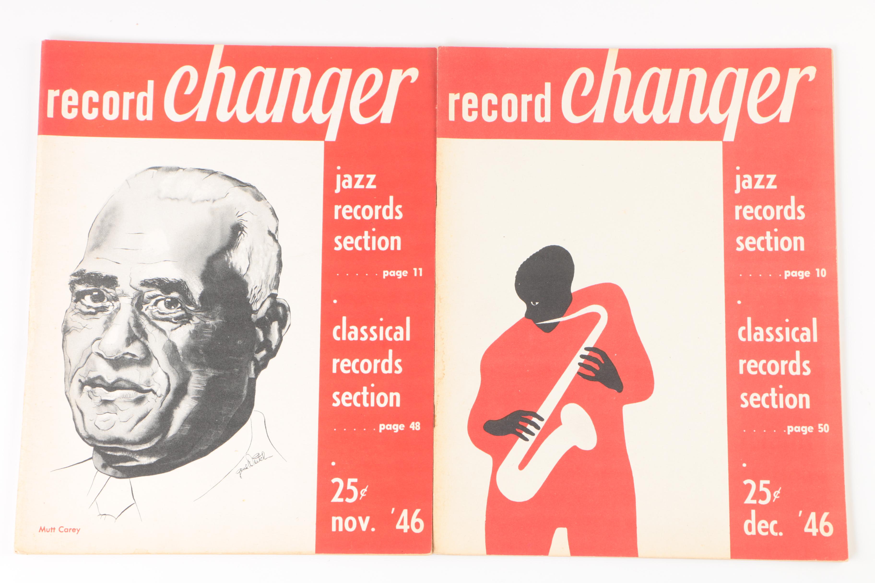 Ex-Libiris Jack Bradley 1946 "Record Changer" Jazz Music Magazines