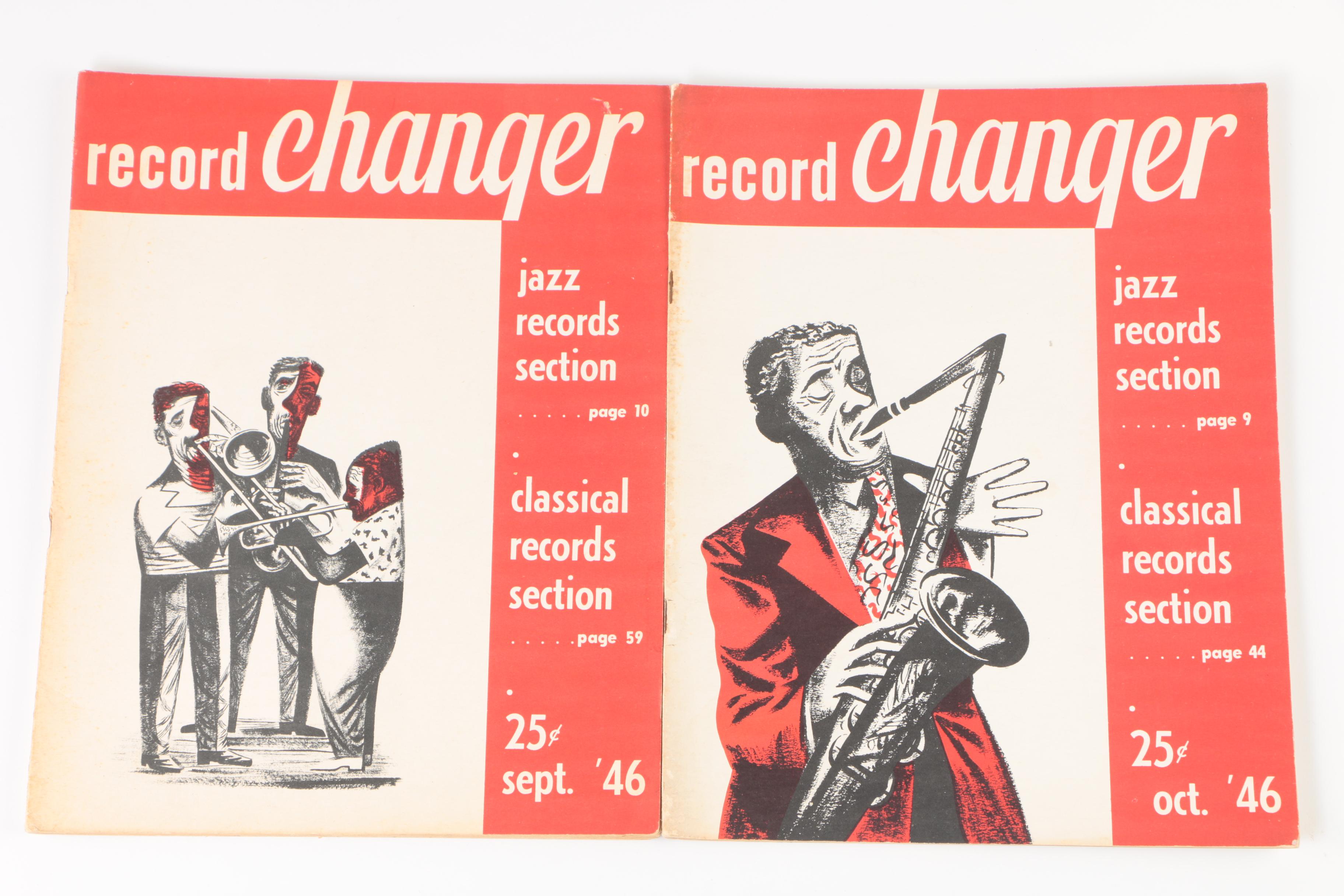 Ex-Libiris Jack Bradley 1946 "Record Changer" Jazz Music Magazines