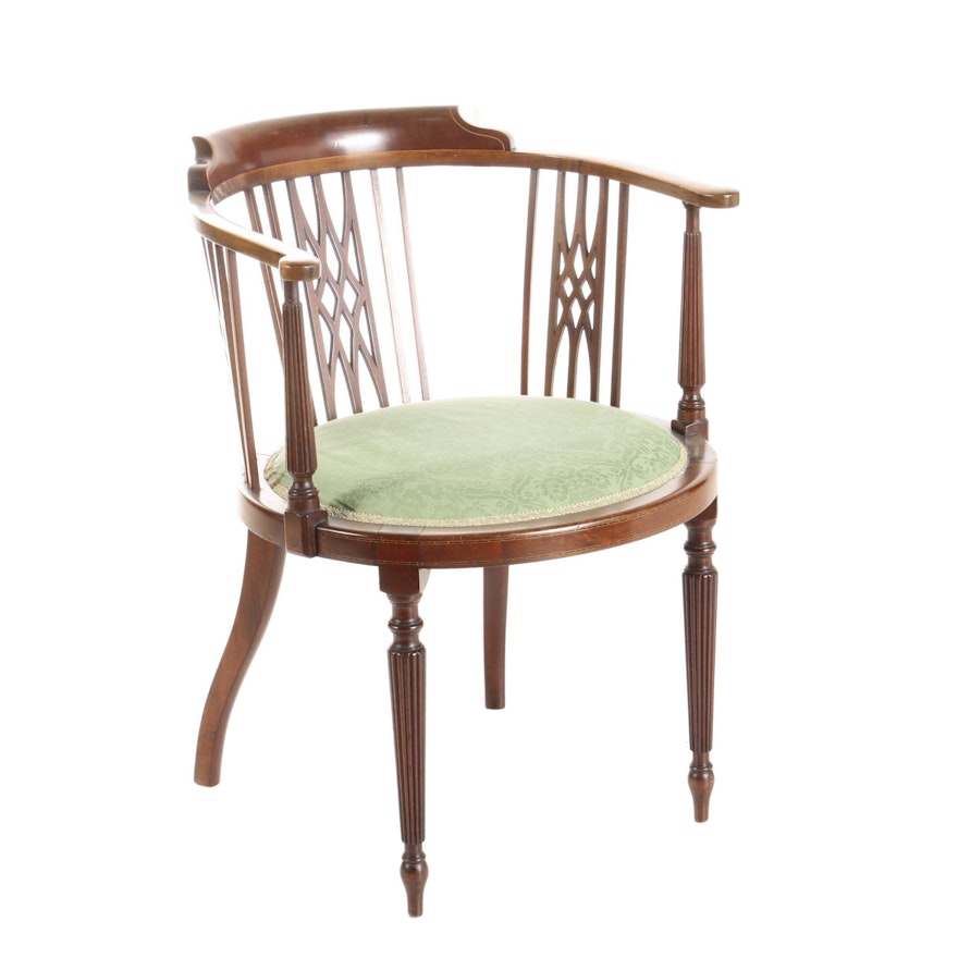 Edwardian Mahogany Armchair, Early 20th Century