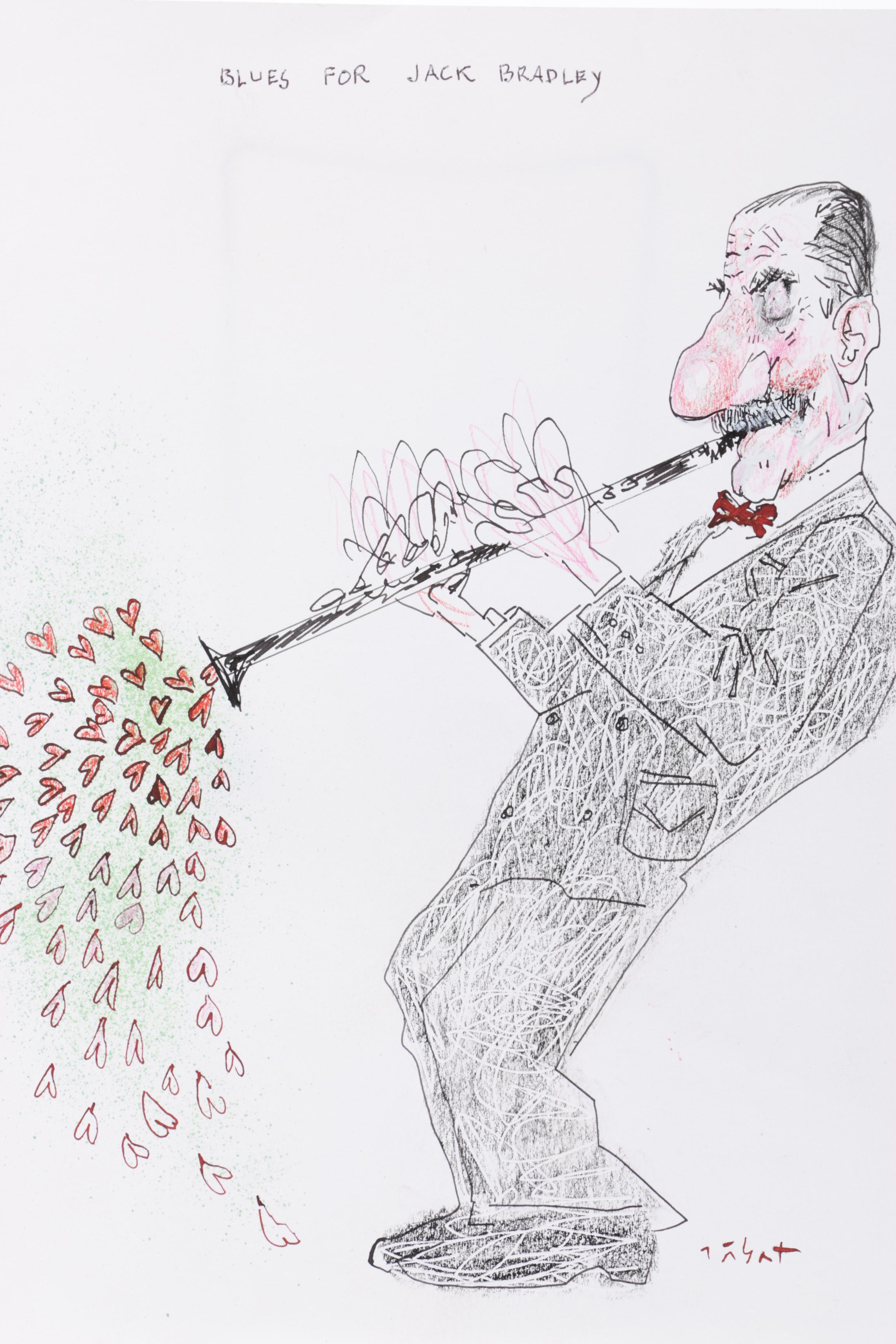 "Blues for Jack Bradley" Ink and Graphite Sketch