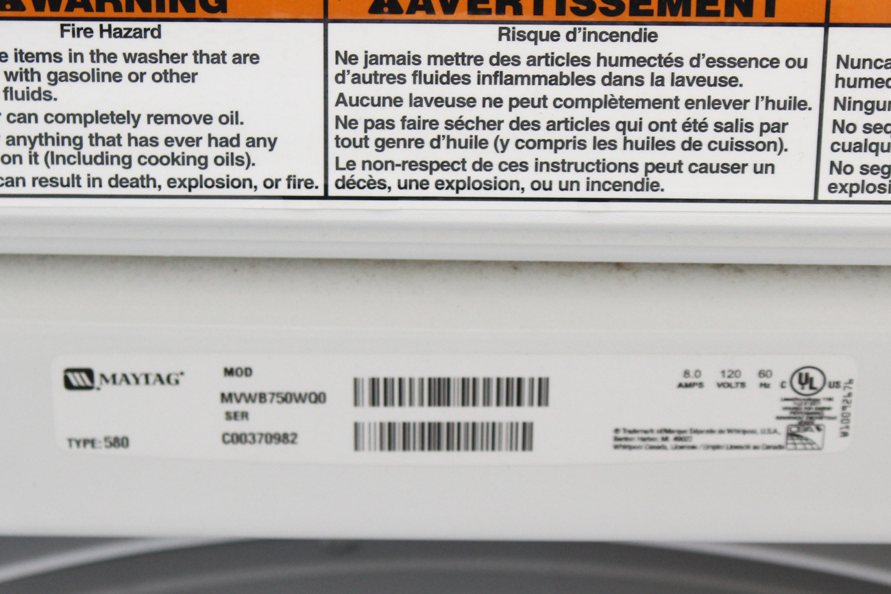 Maytag Bravos MCT Top Load Washer