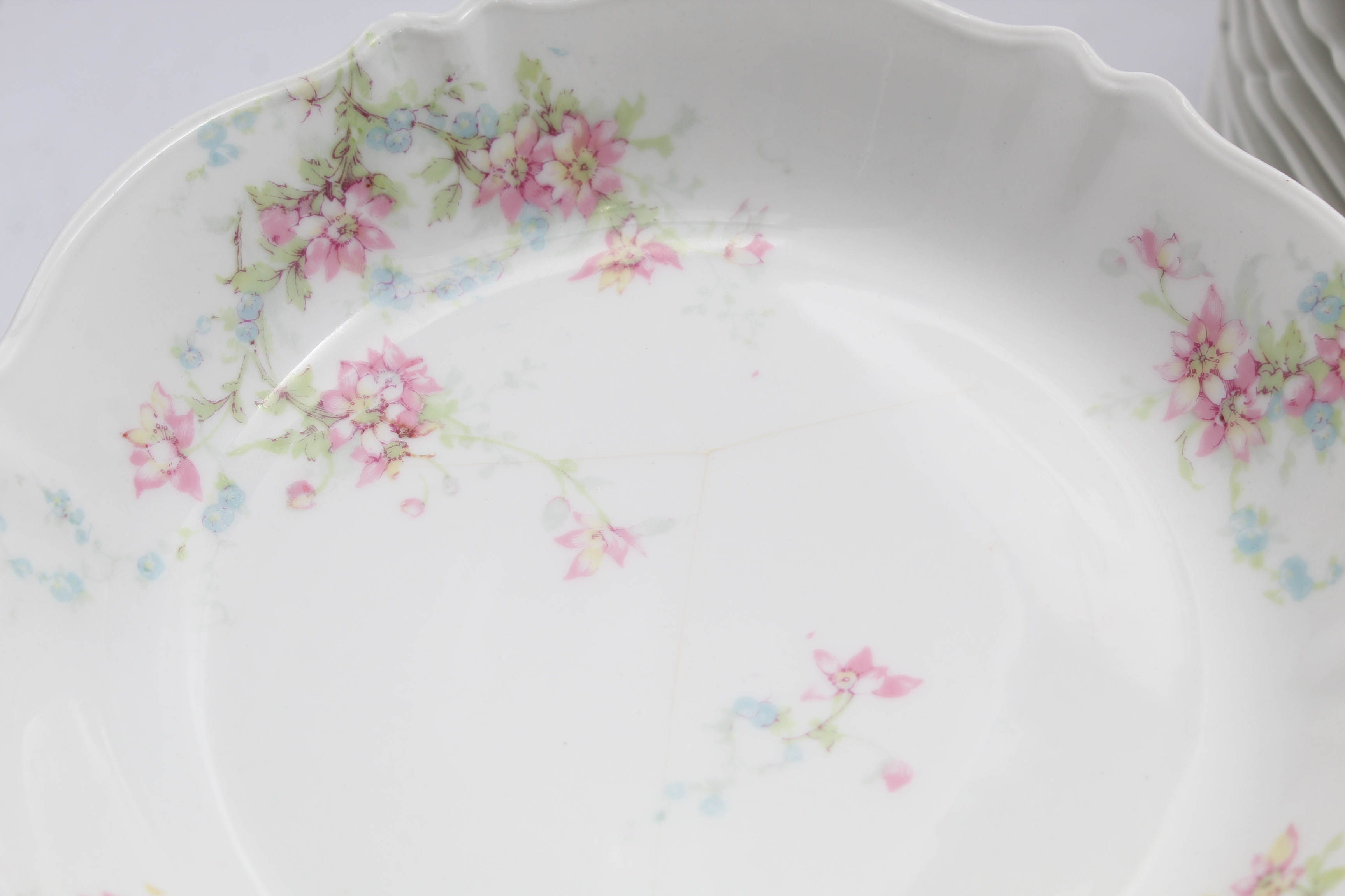 Theodore Haviland Limoges Schleiger 1014-2 Porcelain Dinner Service for 10