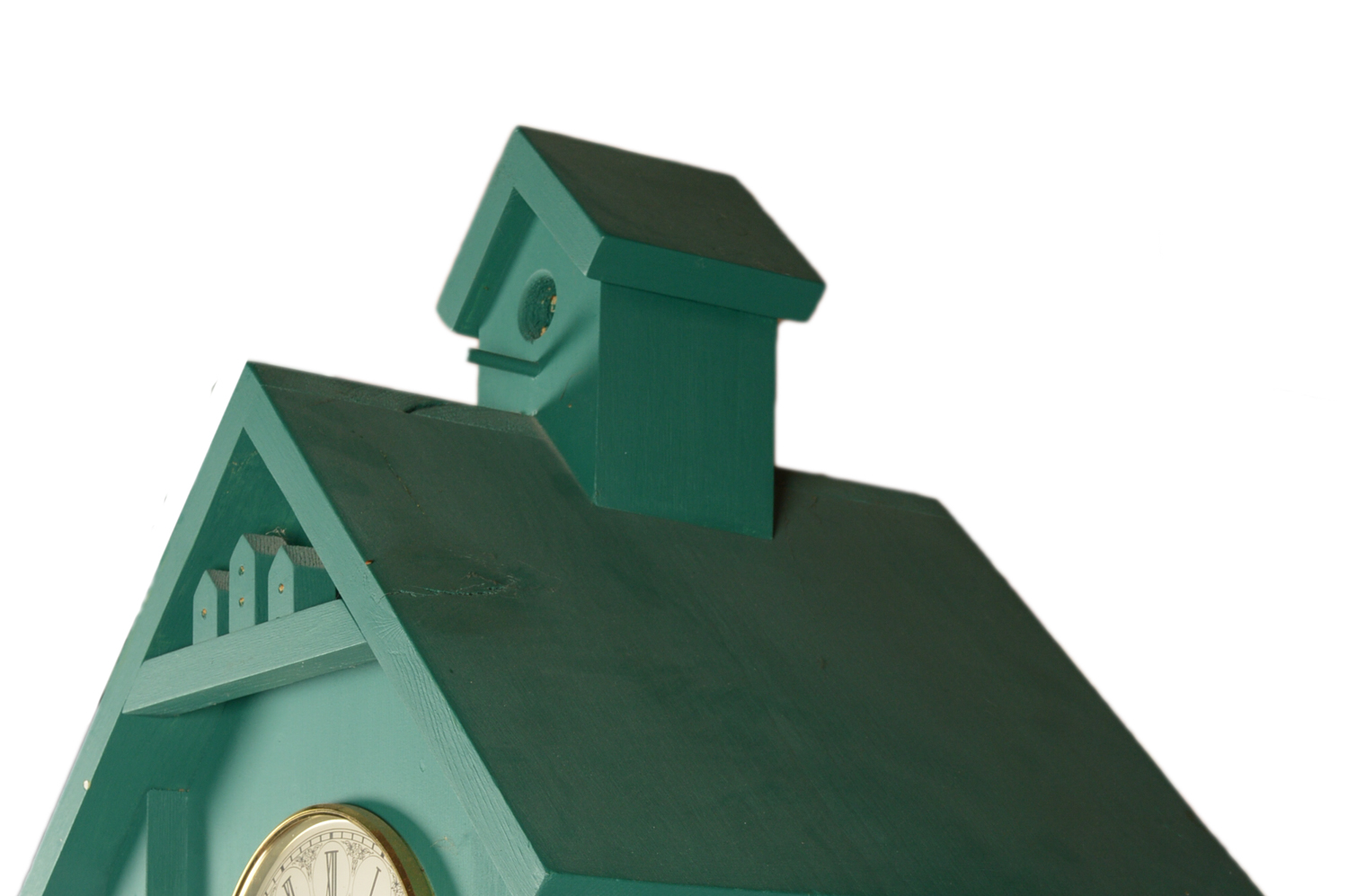 Quartz Clock in Painted Wood Cabinet