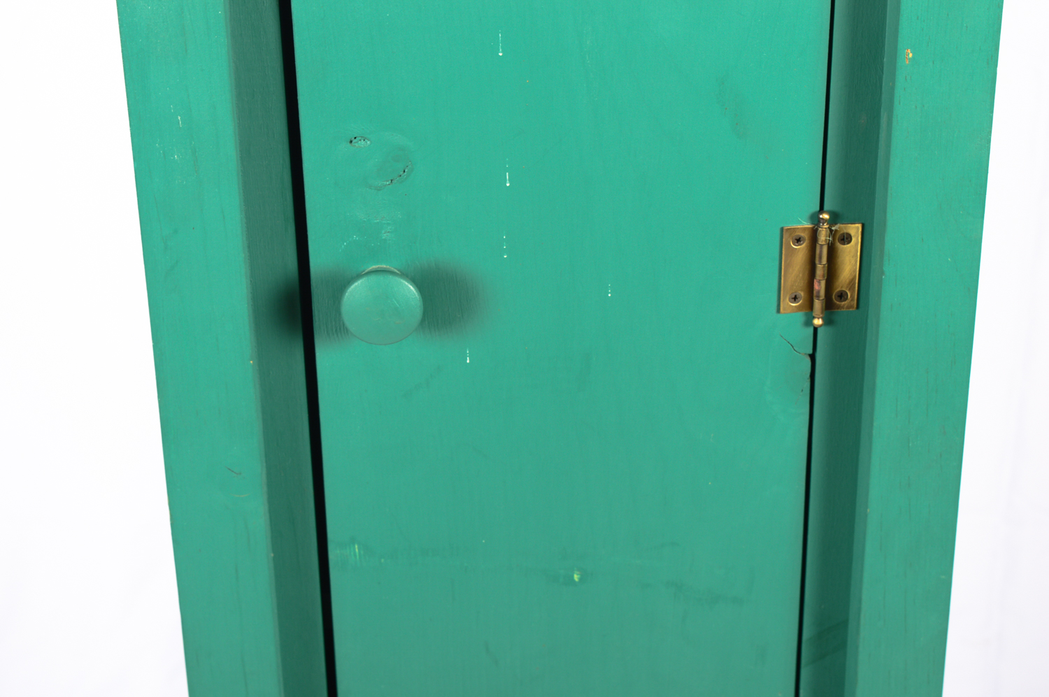 Quartz Clock in Painted Wood Cabinet
