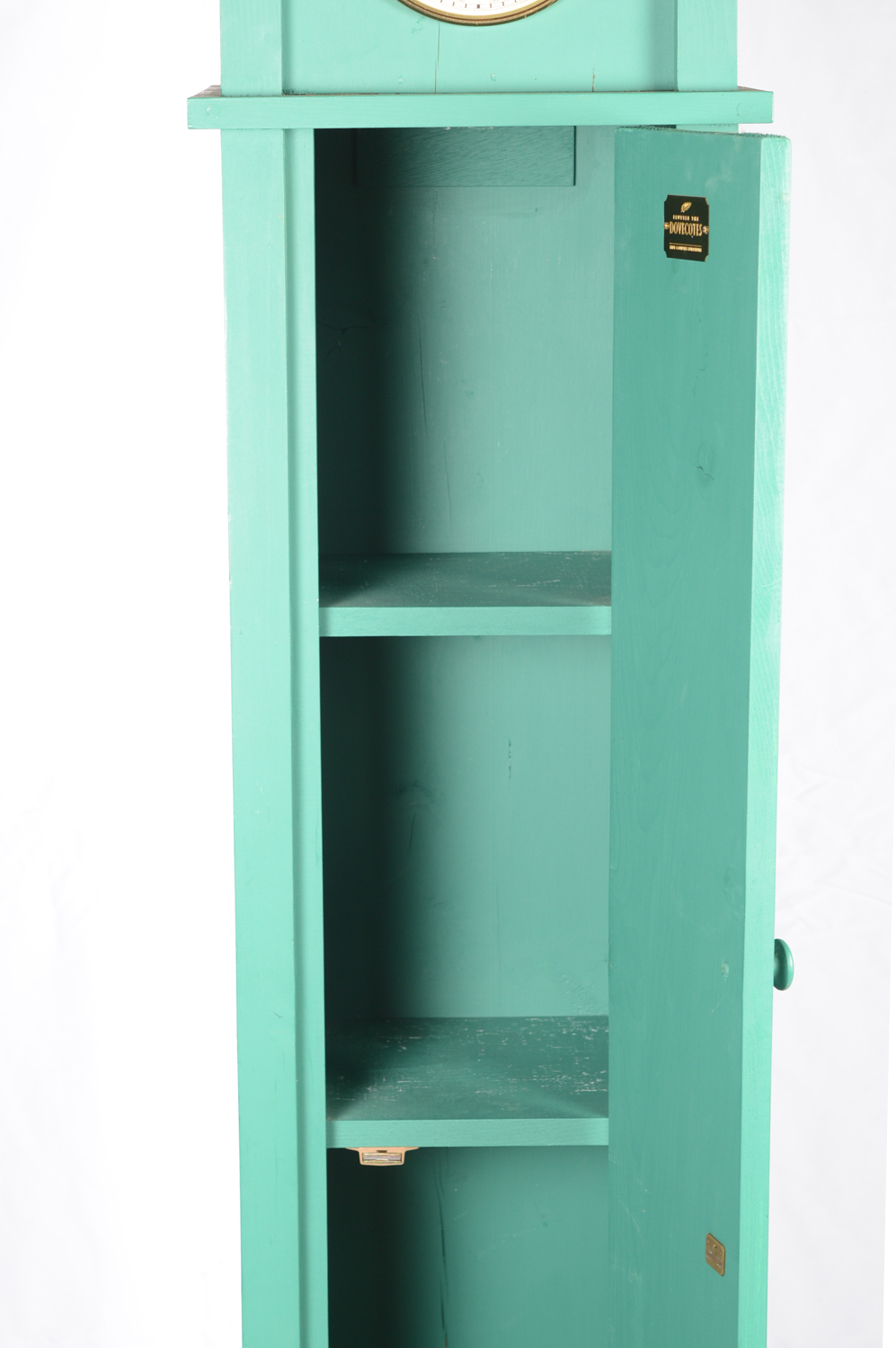 Quartz Clock in Painted Wood Cabinet