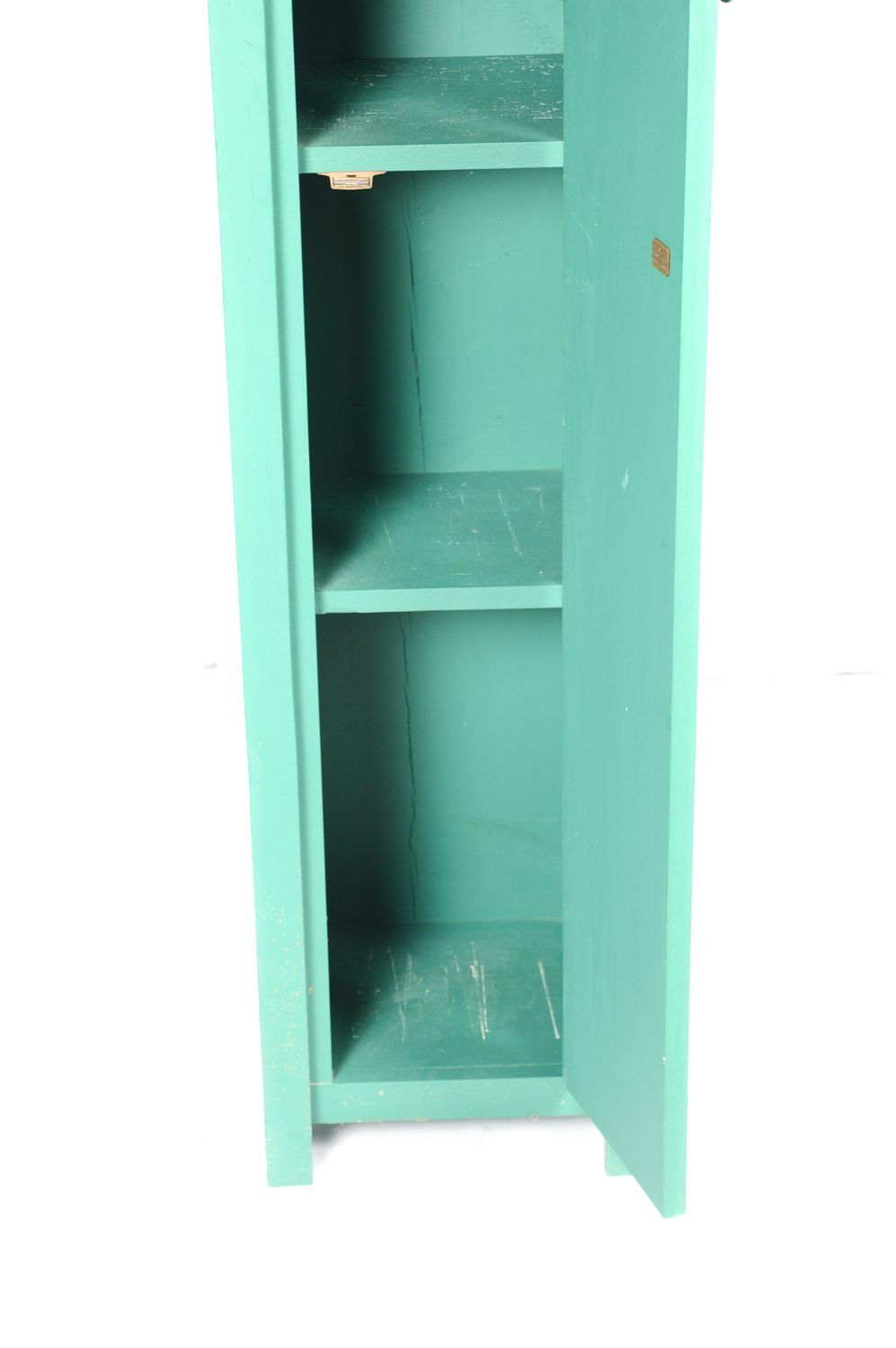 Quartz Clock in Painted Wood Cabinet