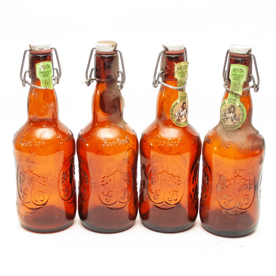 Vintage Grolsch Lager Beer Bottles