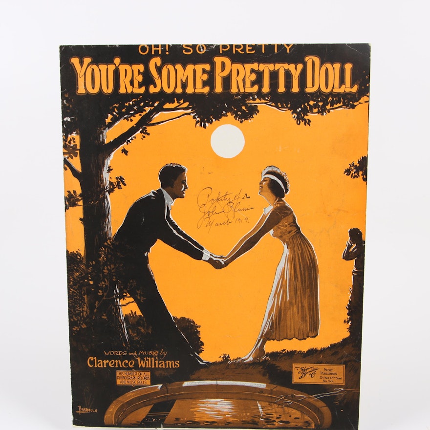 1917 "You're Some Pretty Doll" by Clarence Williams Sheet Music