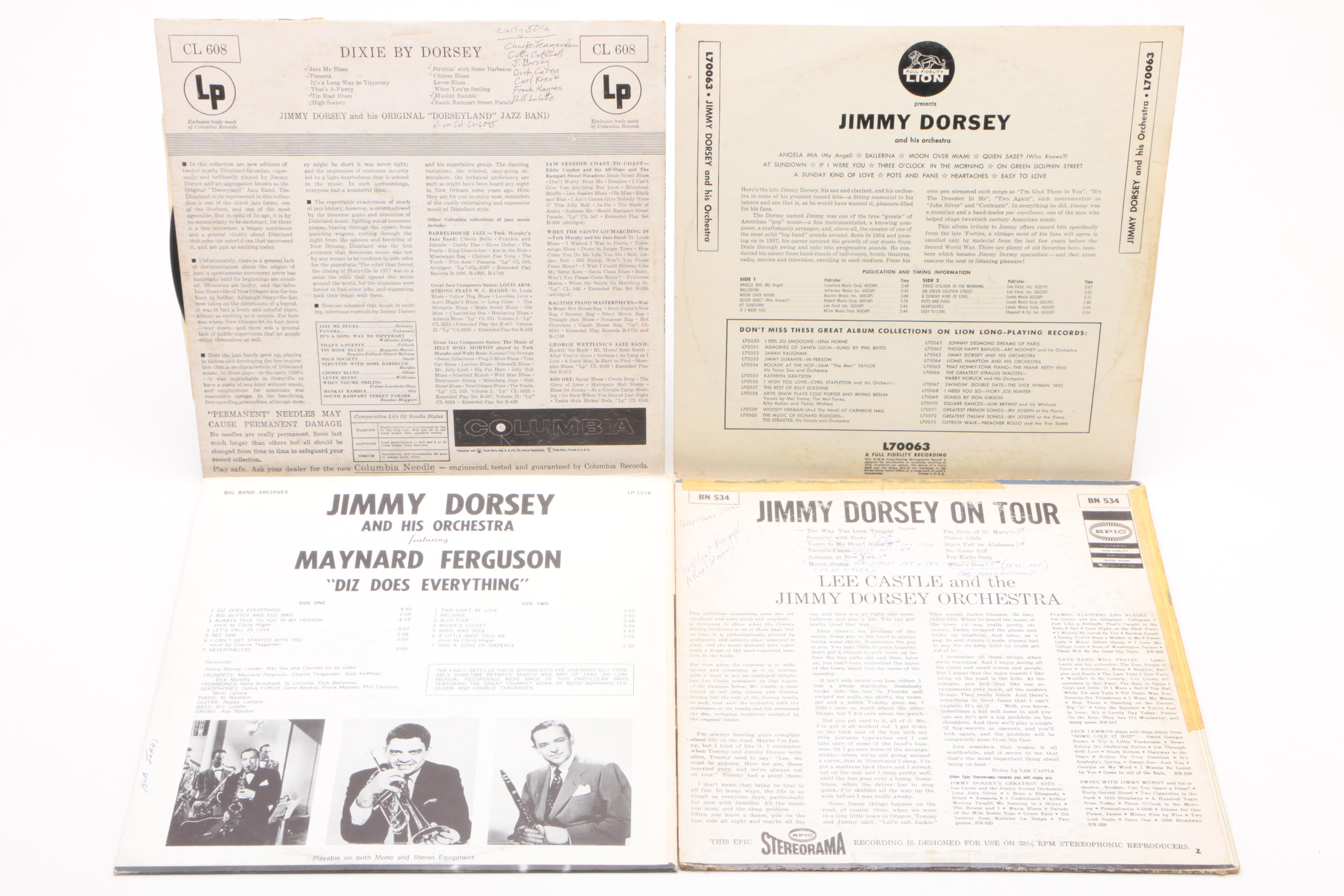 Jimmy Dorsey Vinyl Records including "Dixie by Dorsey"
