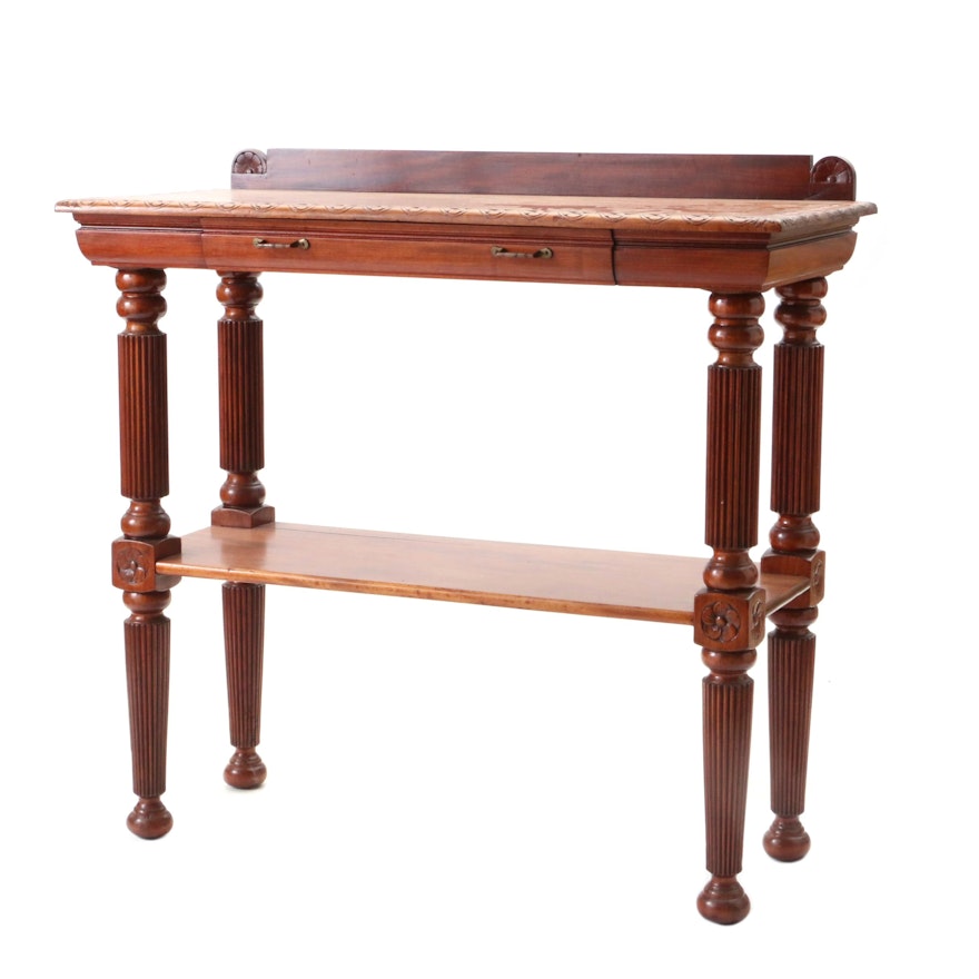 Late Victorian Mahogany Two Tier, Late 19th Century