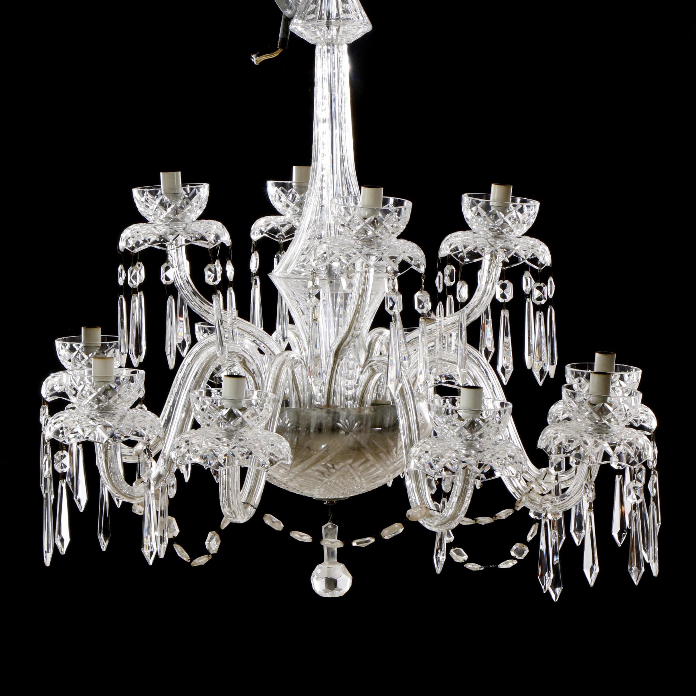 Waterford Crystal "Powerscourt" Twelve Light Chandelier