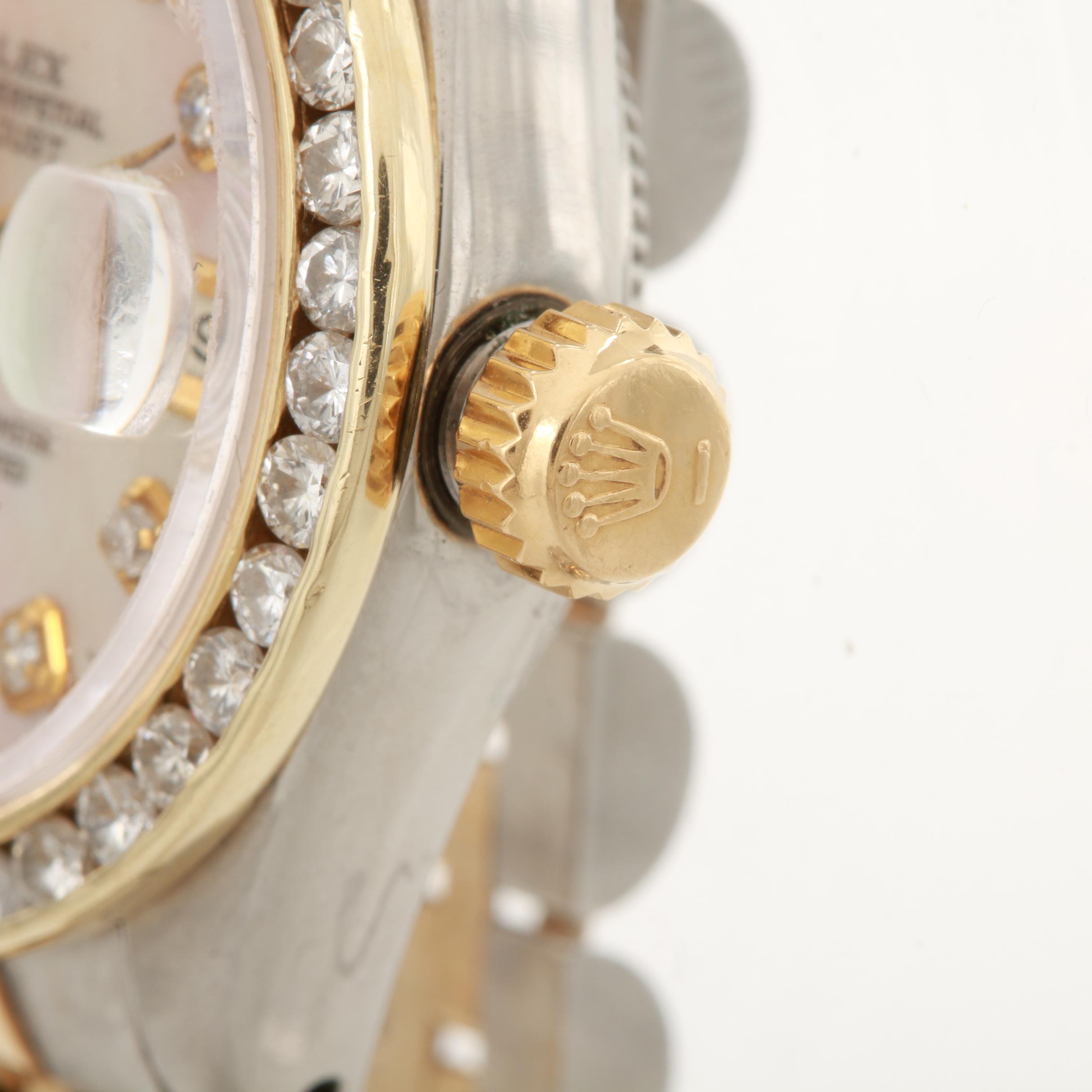 Rolex DateJust Two-Tone 1.18 CTW Diamond and Mother of Pearl Watch