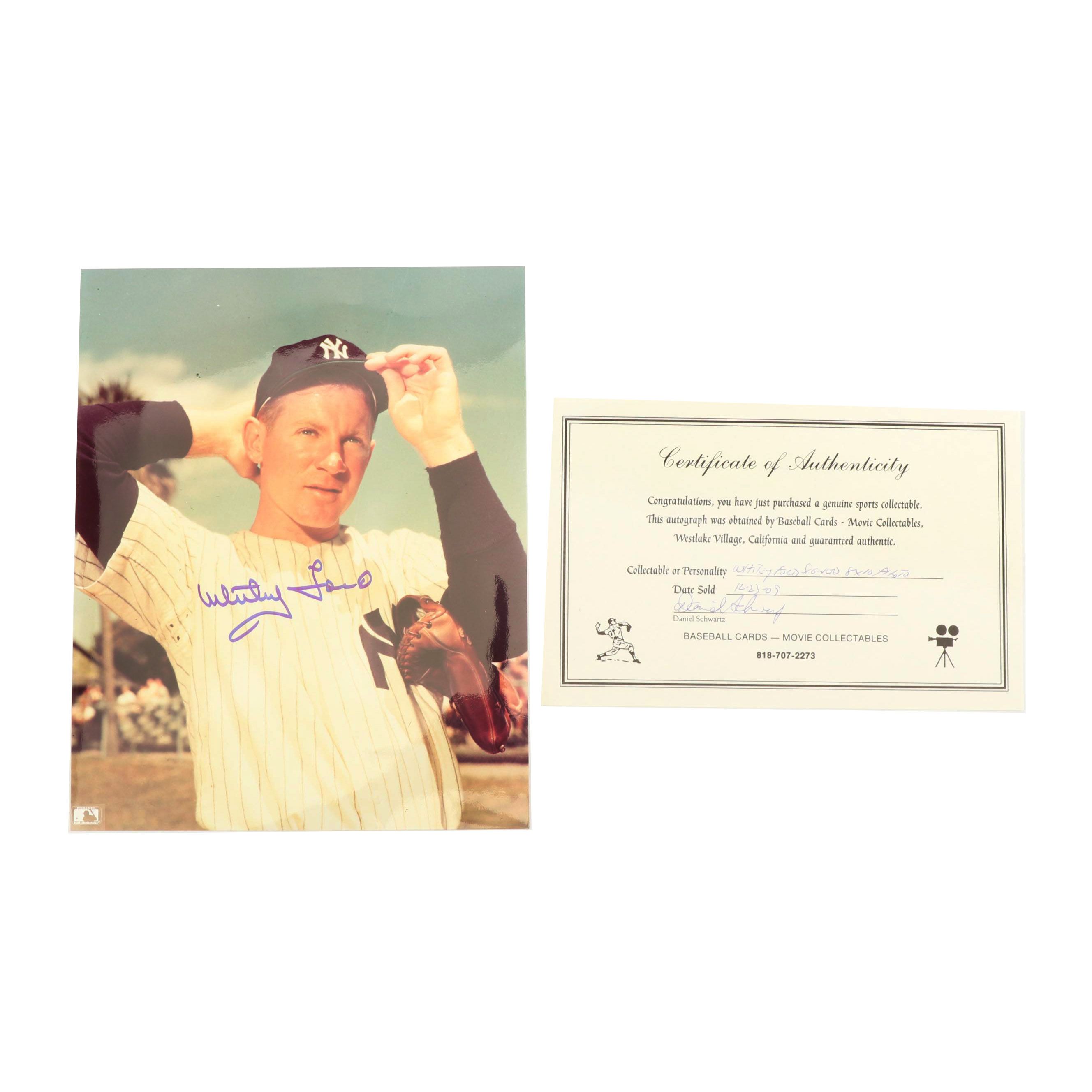 Whitey Ford Autographed 8x10 Photograph