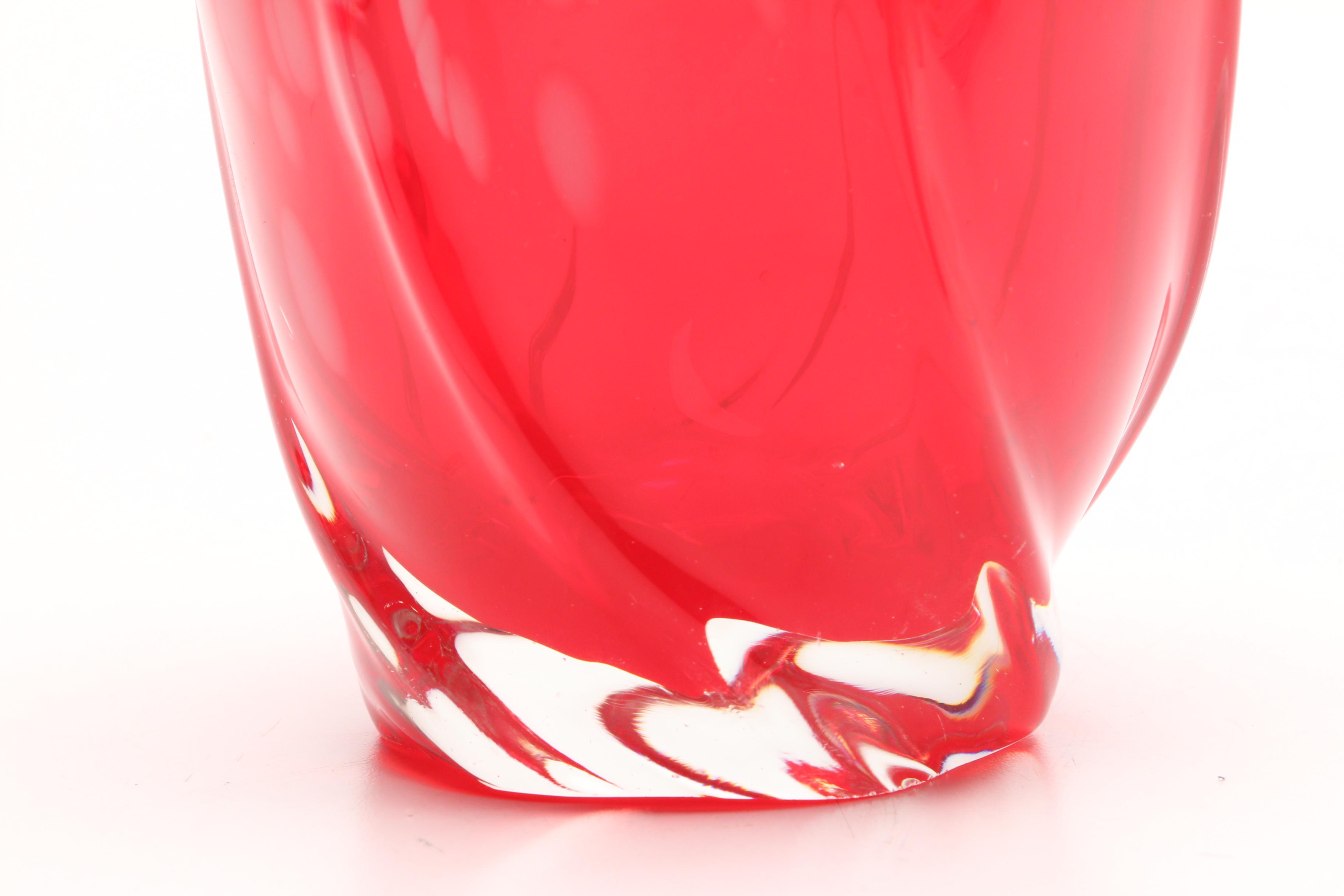 Japanese Dolphin Glass Vase, Signed Bertil Vallien Kosta Boda Vase and Murano