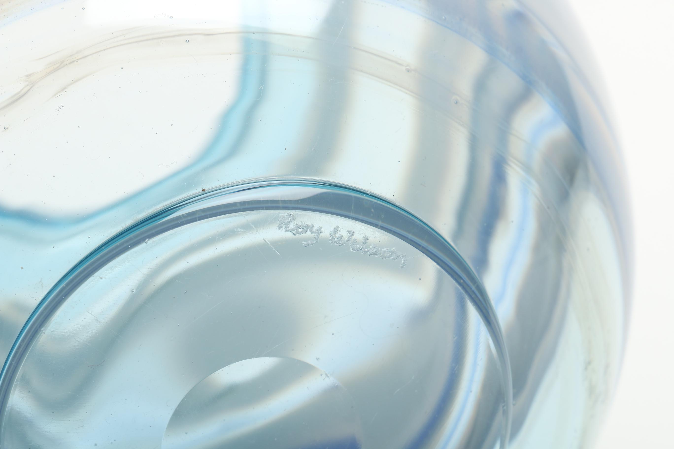 1986 Roy Wilson Signed Art Glass Vase