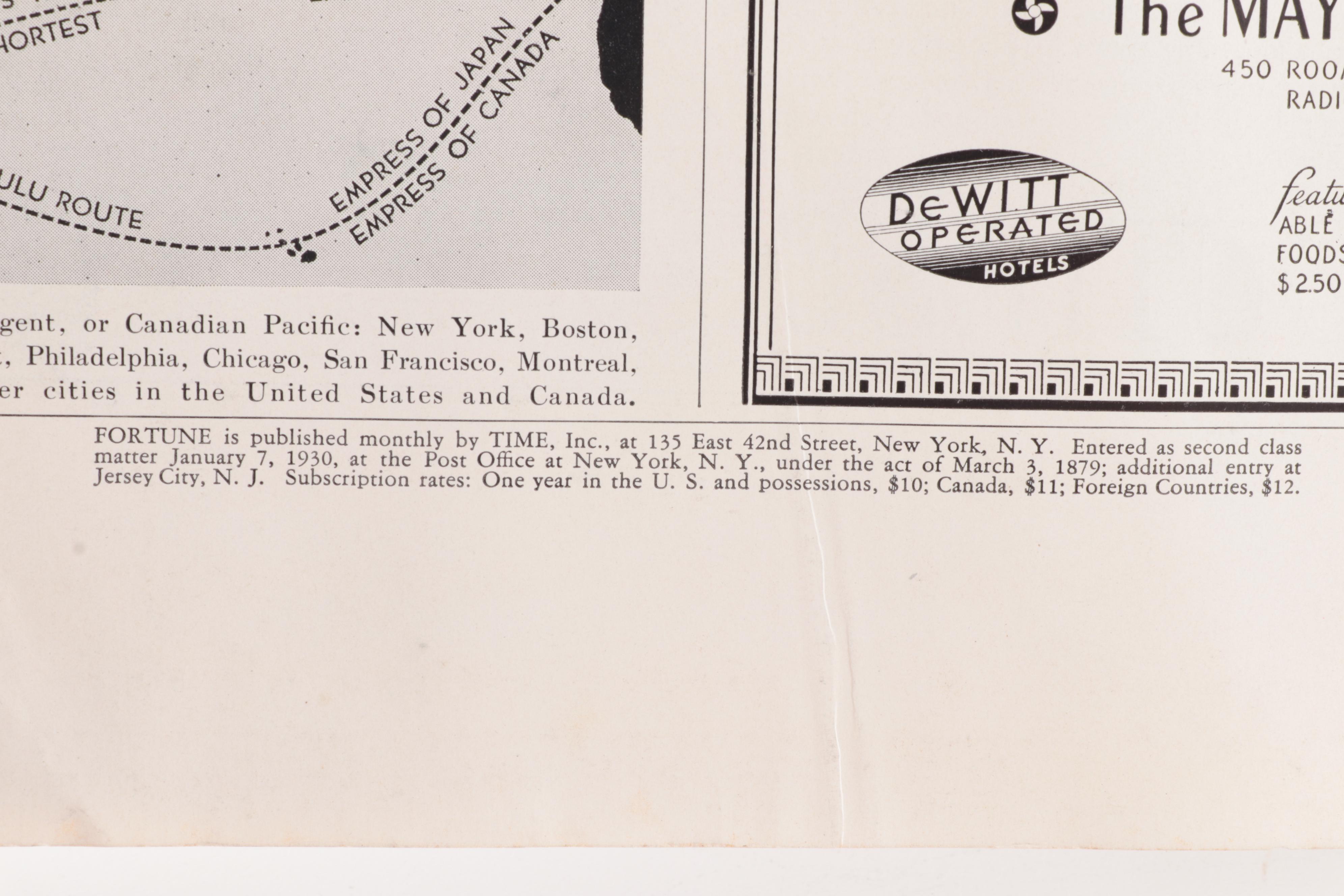 Ex-Libris Jack Bradley August 1933 "Fortune" Magazine Volume VIII, Number 2