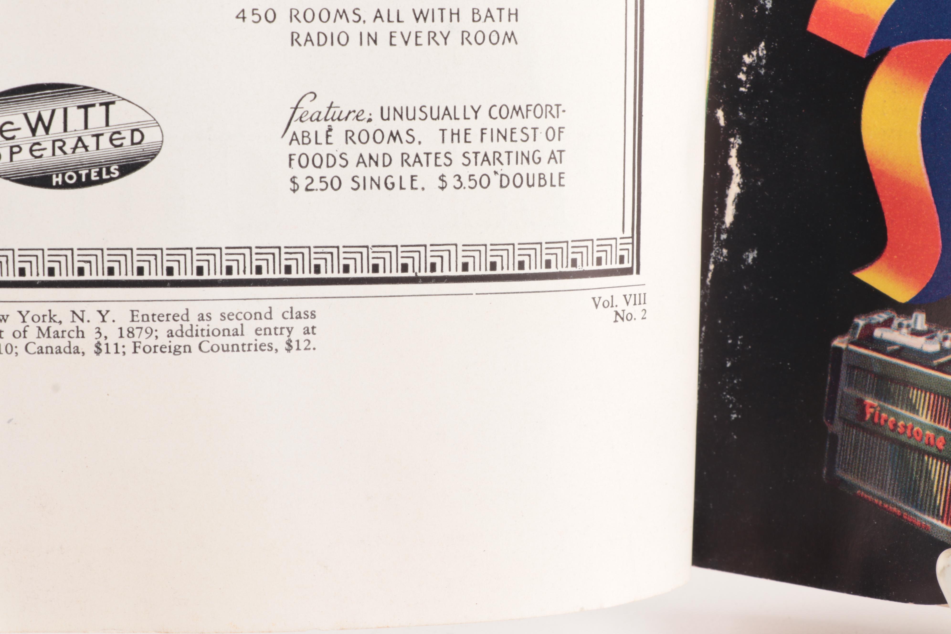 Ex-Libris Jack Bradley August 1933 "Fortune" Magazine Volume VIII, Number 2