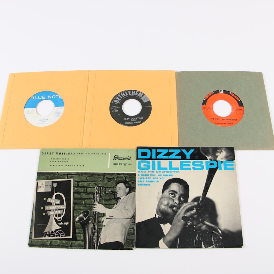 Jazz Singles featuring Dizzy Gillespie, Charlie Mingus, and John Coltrane