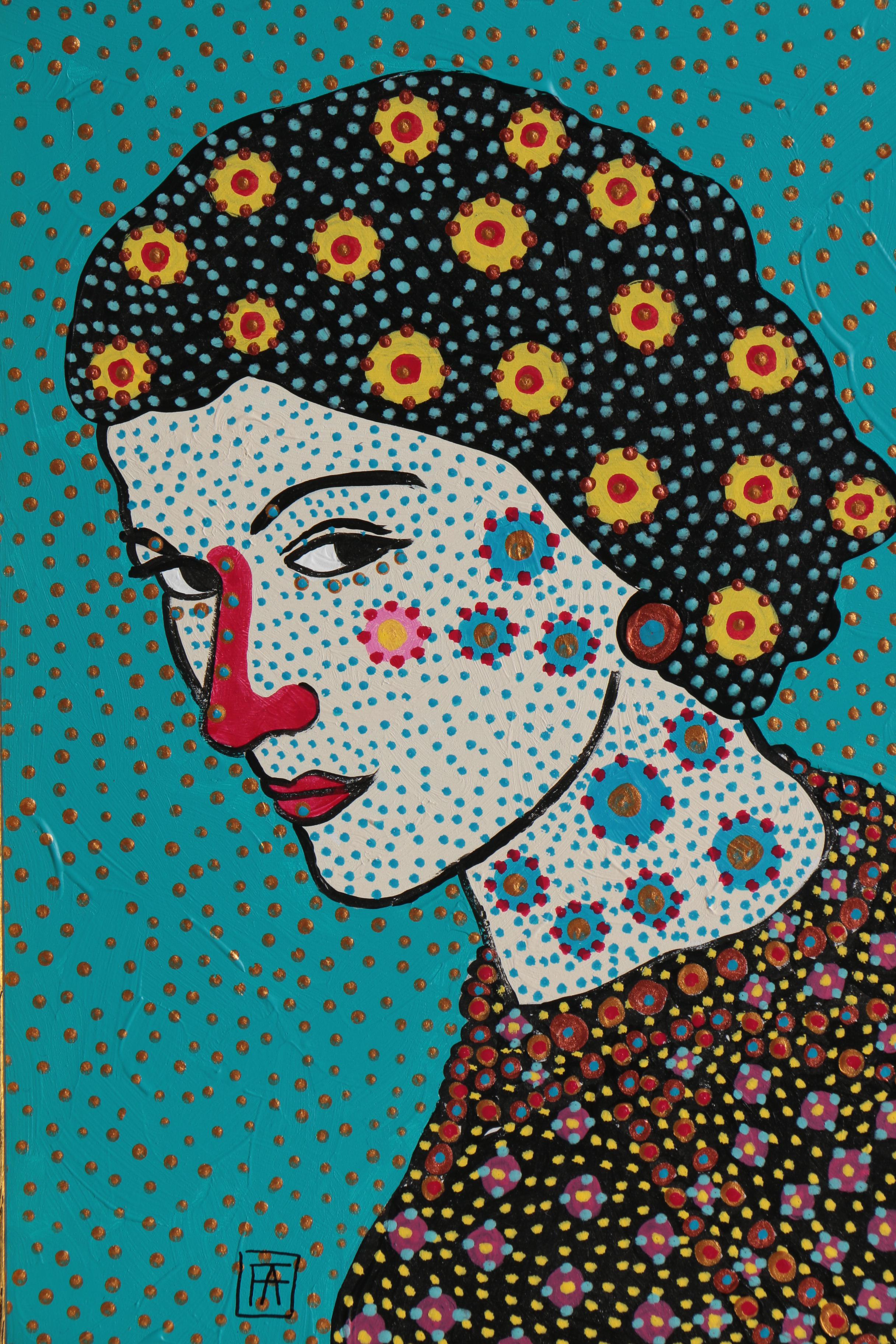 Francois Aguiard Acrylic Painting "Coco Chanel"